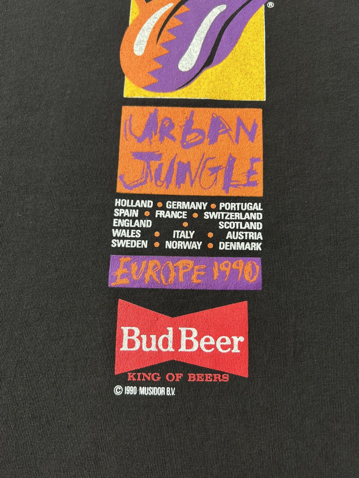 Band Tees Vintage 1990 The Rolling Stones Urban Jungle Black T-shirt Size US L / EU 52-54 / 3 - 15 Thumbnail