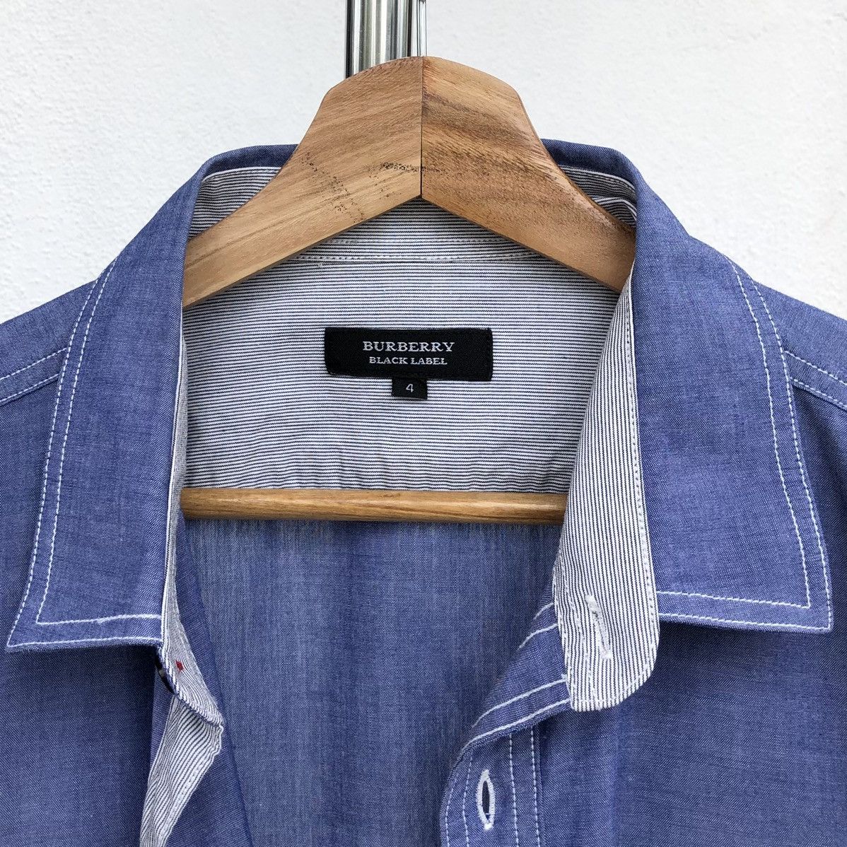Burberry Burberry Black Label Chambray Long Sleeve Shirt Size US M / EU 48-50 / 2 - 9 Thumbnail