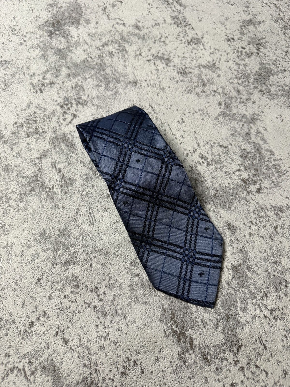 Burberry Burberry vintage monogram silk tie nova check men blue Size ONE SIZE - 2 Thumbnail