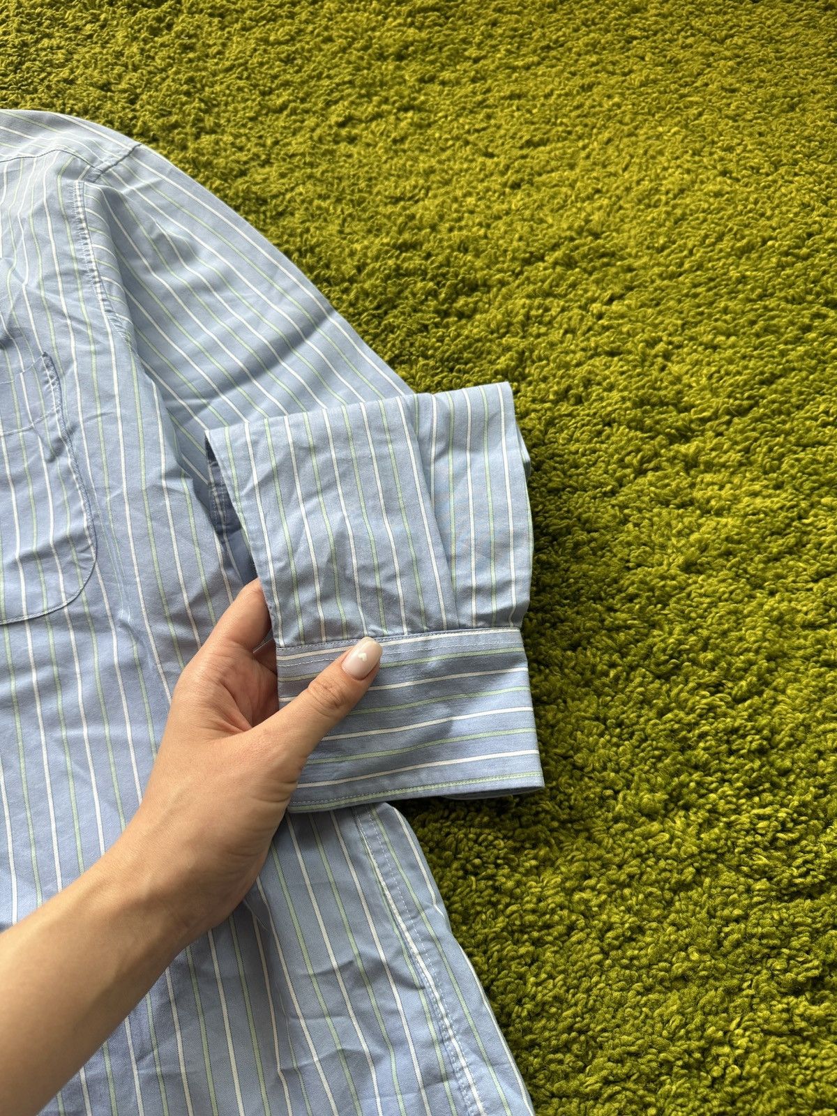 Designer × Vintage × Yves Saint Laurent Yves Saint Laurent YSL 90s vintage striped buttons up shirt Size US L / EU 52-54 / 3 - 7 Thumbnail