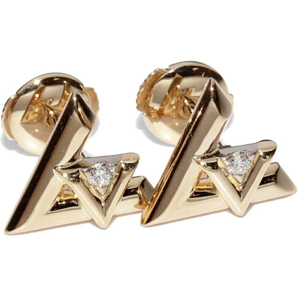 Louis Vuitton Louis Vuitton LV Volt One Au750 Diamond Earrings Crocodile skin Earrings Q96969