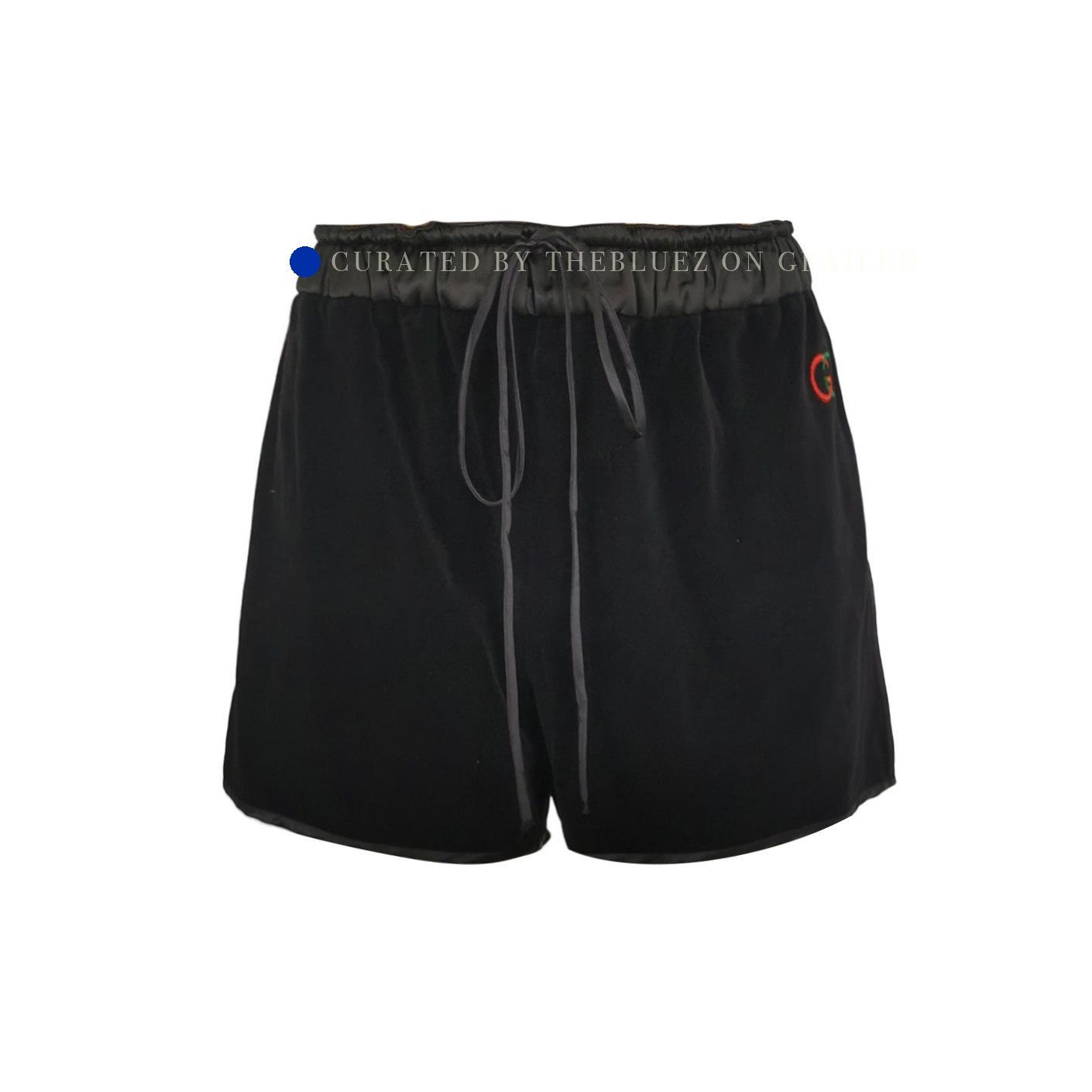Gucci Embroidered Black Velvet Shorts Size US 36 / EU 52 - 1 Thumbnail