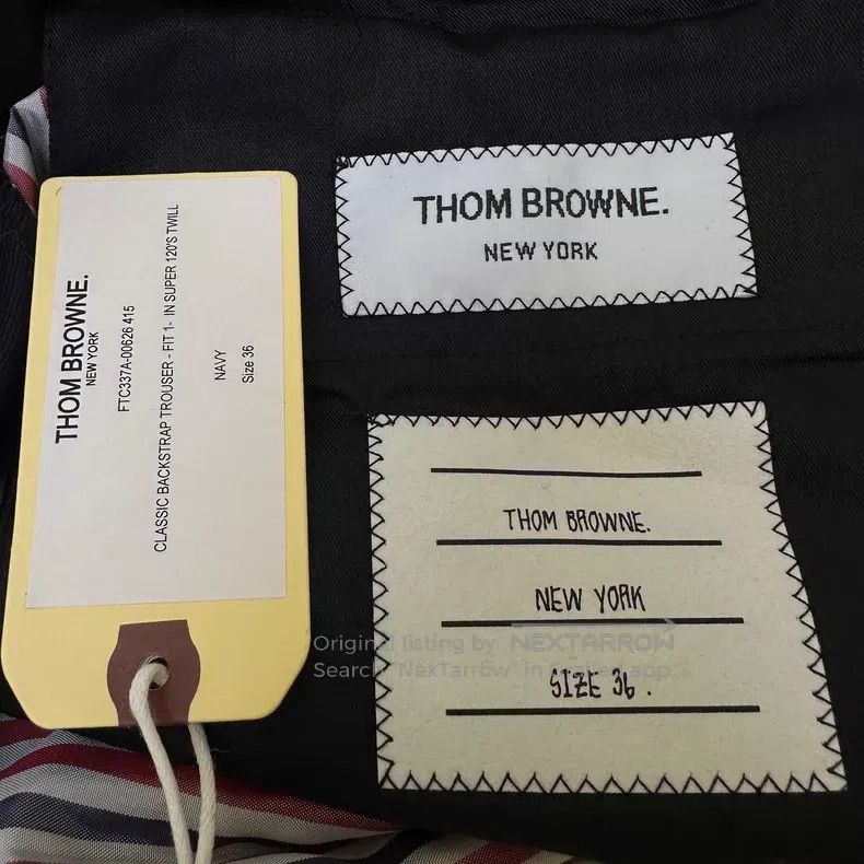 Thom Browne Thom Browne Classic Trousers with Dark Blue Gold Buttons H Size 24" / US 00 / IT 34 - 6 Thumbnail