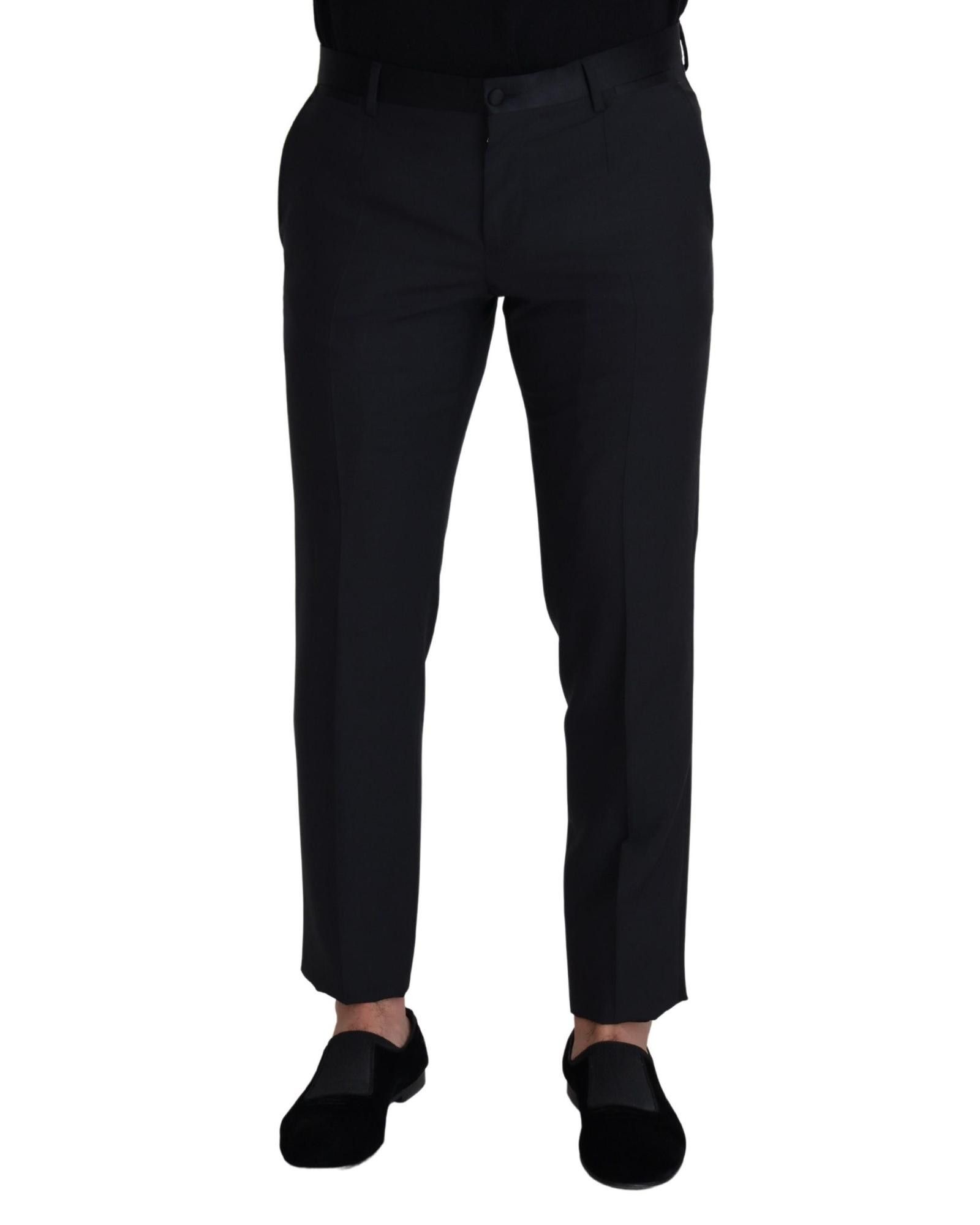 image of Dolce Gabbana Classic Italian Wool Pants in Black, Men's (Size 34)