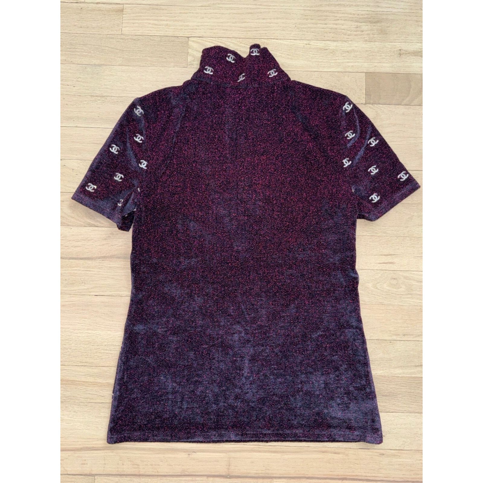 Chanel Chanel 20N Silver Sequin CC Logo Stretch Top T Shirt 38 Size XS / US 0-2 / IT 36-38 - 15 Thumbnail