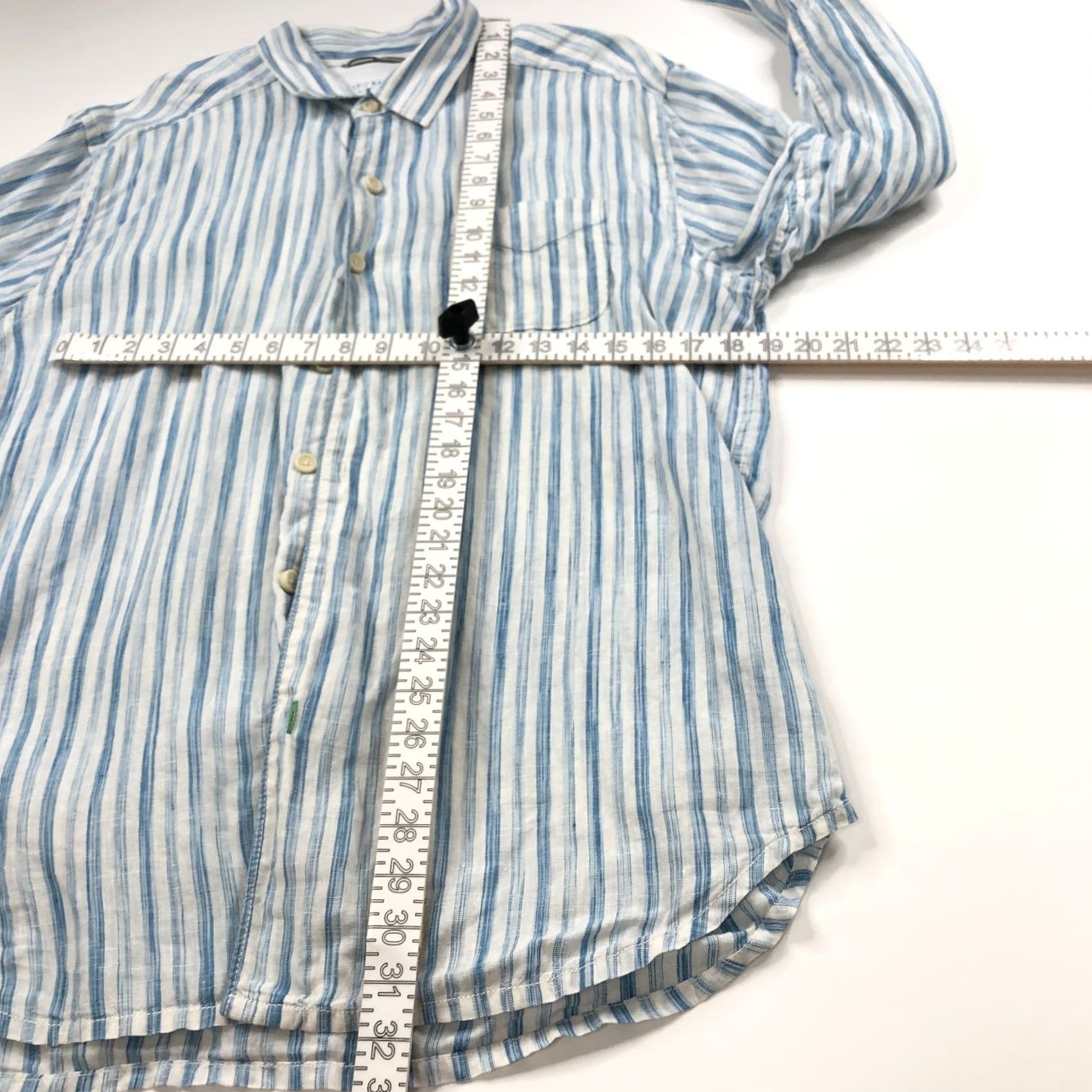 Tommy Bahama Tommy Bahama Relax LINEN XL Button Long Sleeve Striped Casual Shirt Blue Size US XL / EU 56 / 4 - 6 Thumbnail