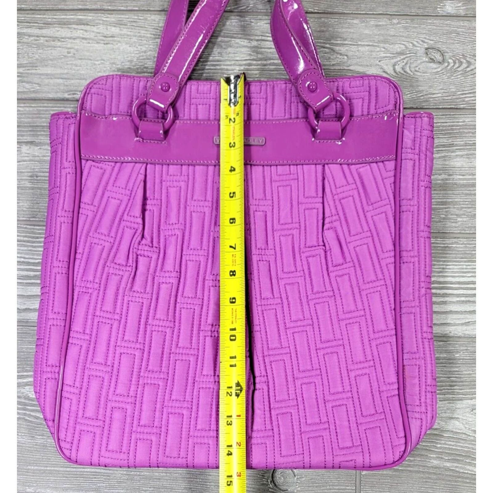 Vera Bradley Vera Bradley Quilted Purple Nylon Patent Leather Women’s Tote Bag Size ONE SIZE - 7 Thumbnail