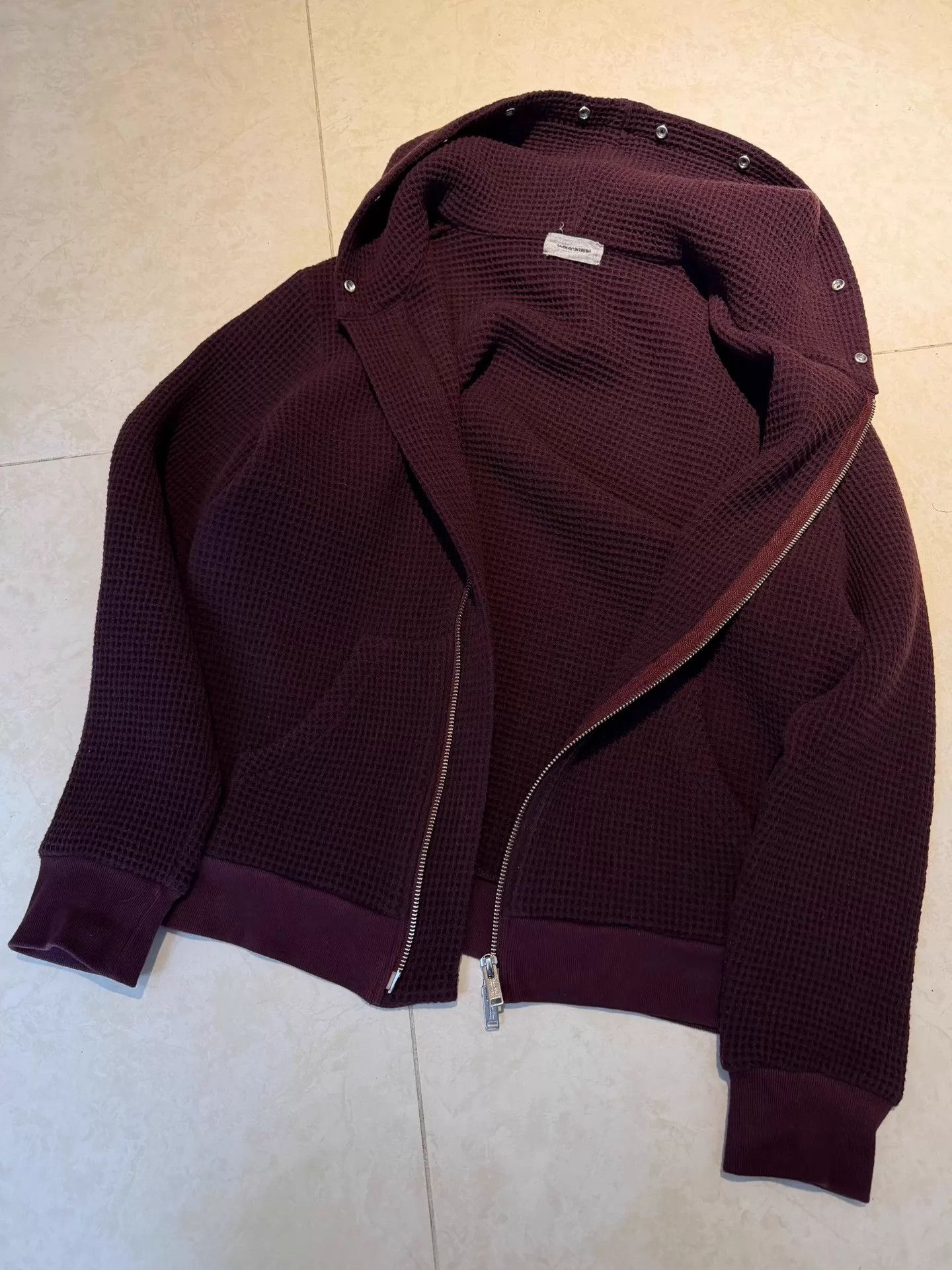 Undercover UNDERCOVER Burgundy Rivet Slant Zip Hoodie 9/10 Unisex 2 Size US M / EU 48-50 / 2 - 3 Thumbnail