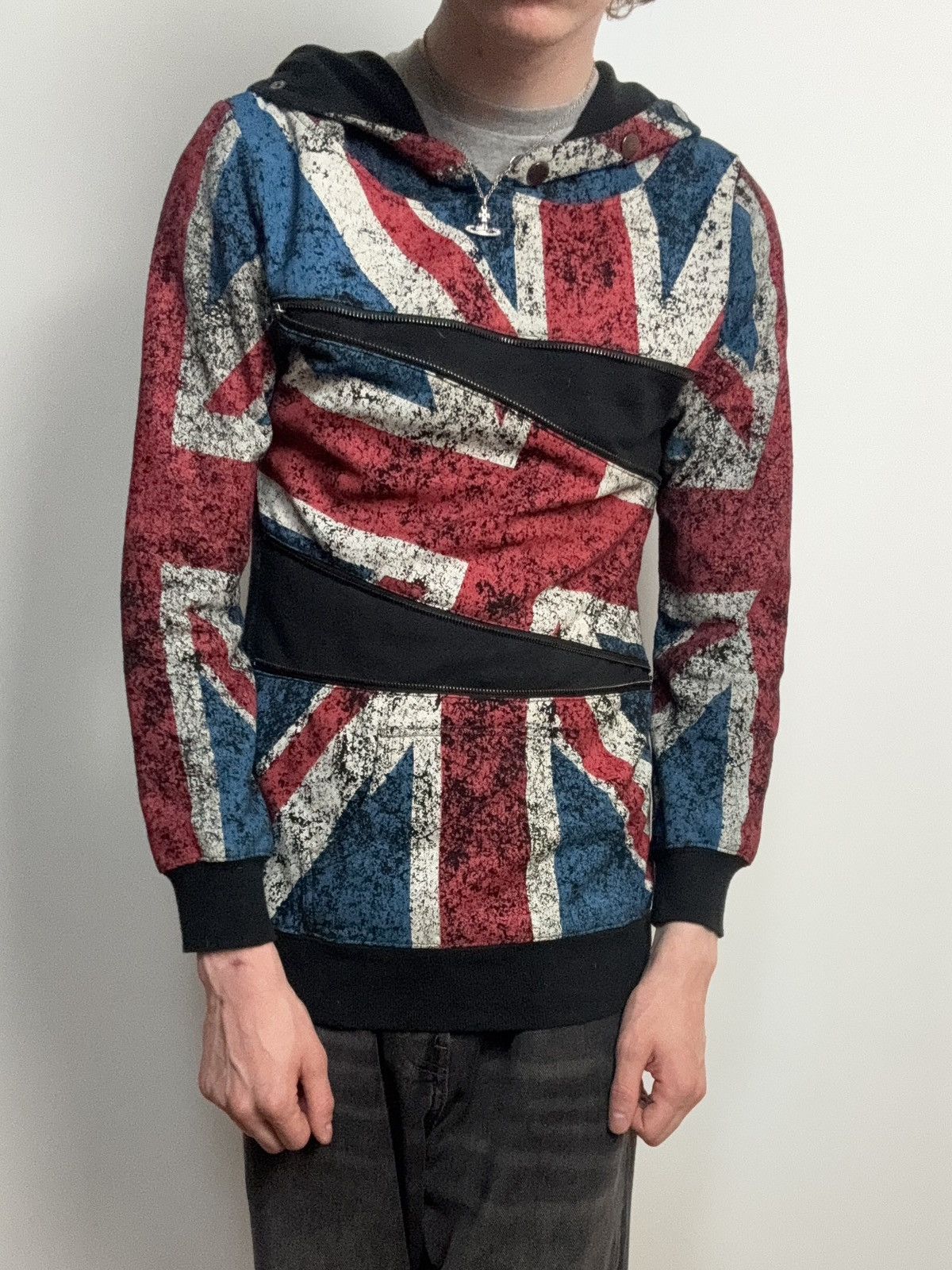 Japanese Brand Avant garde United Kingdom flag zipper hoodie Japanese style Size US S / EU 44-46 / 1 - 13 Thumbnail
