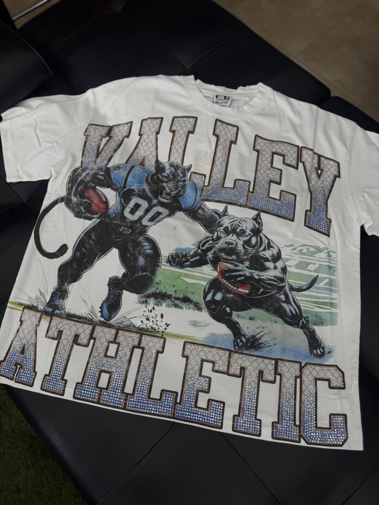 Vale Valley Stone Football Tee Shirt Shiny Size XL (NEW) Size US XL / EU 56 / 4 - 3 Thumbnail