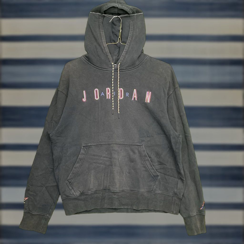 Jordan Brand VINTAGE Jordan Hoodie Mens Medium Nothing But Nets DNA Black Graphic Print Hooded Pullover Sweatshirt Mens Size US M / EU 48-50 / 2 - 1 Thumbnail