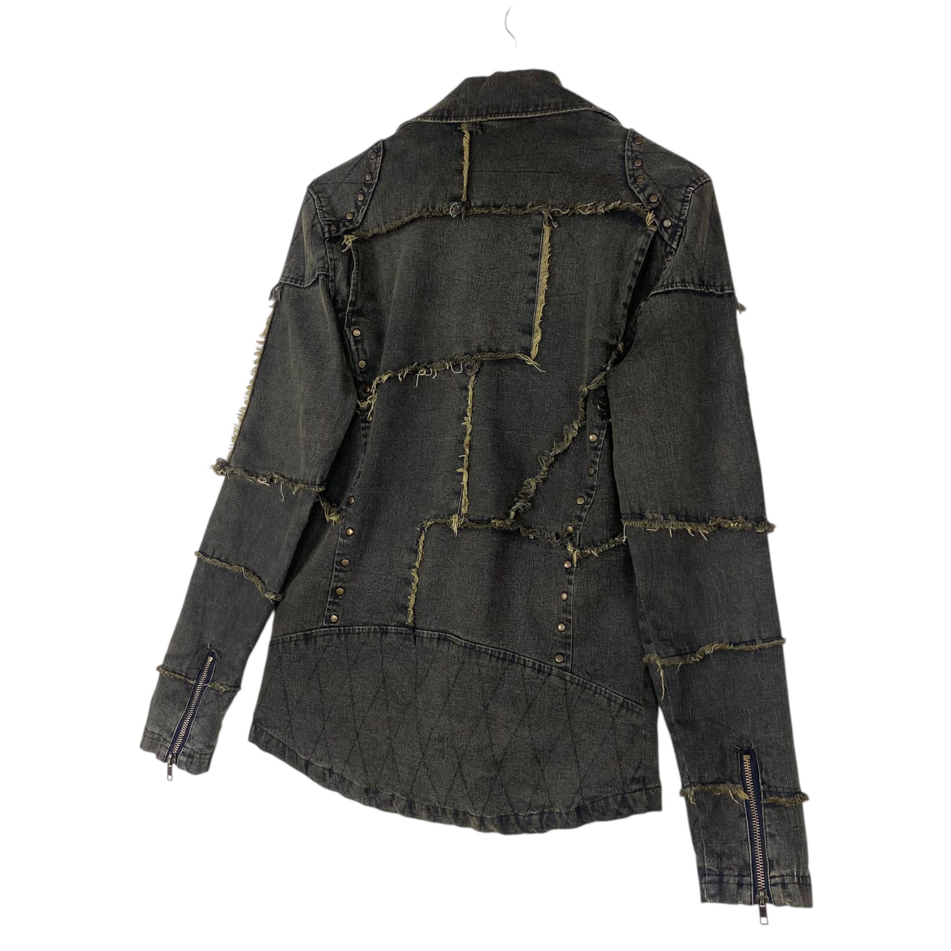 If Six Was Nine 💥CONQUEST JAPAN BIKER BONDAGE PATCHWORK JACKET Size US M / EU 48-50 / 2 - 8 Thumbnail