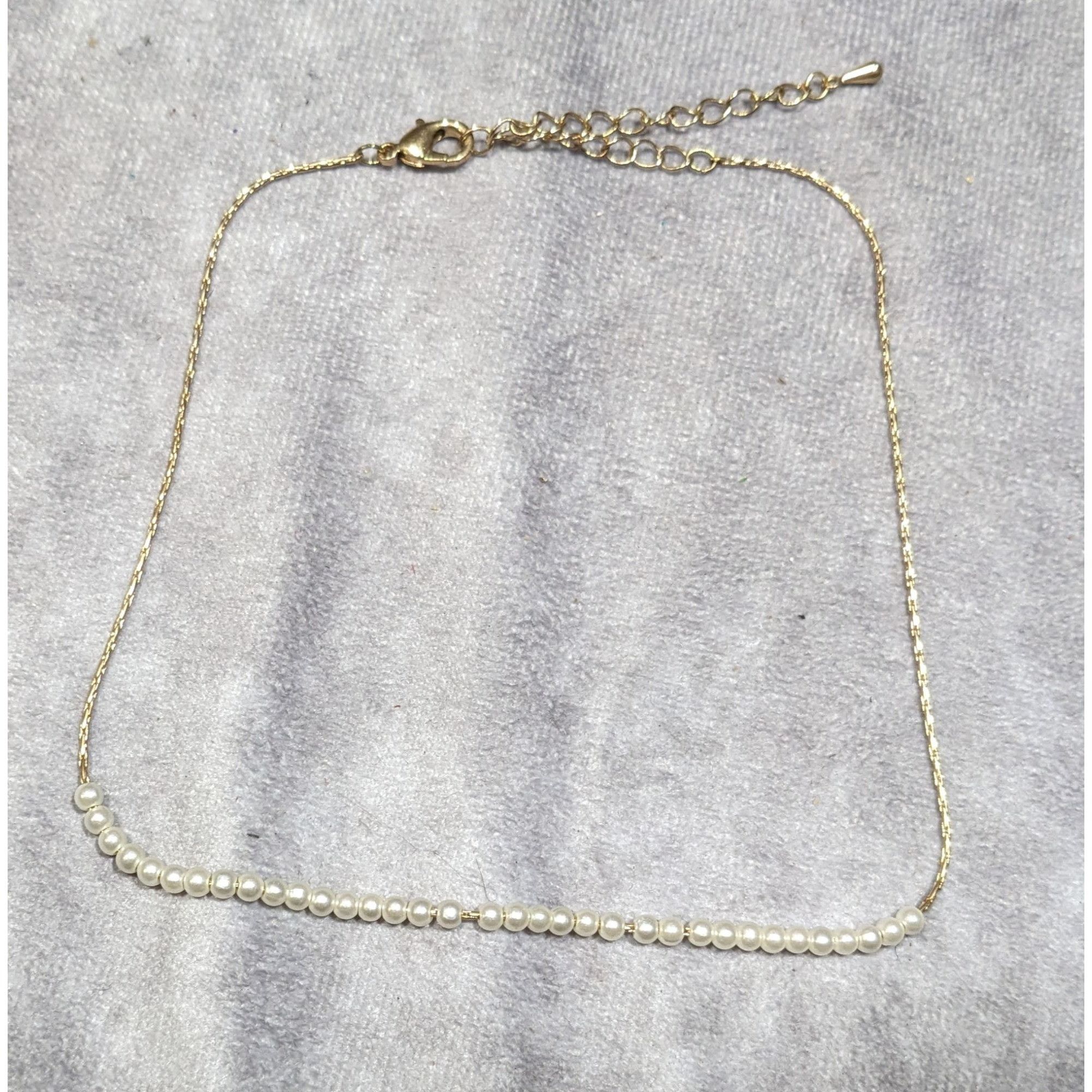 Other Minimalist Faux Pearl Beaded Gold Tone Chain Necklace Size ONE SIZE - 6 Thumbnail
