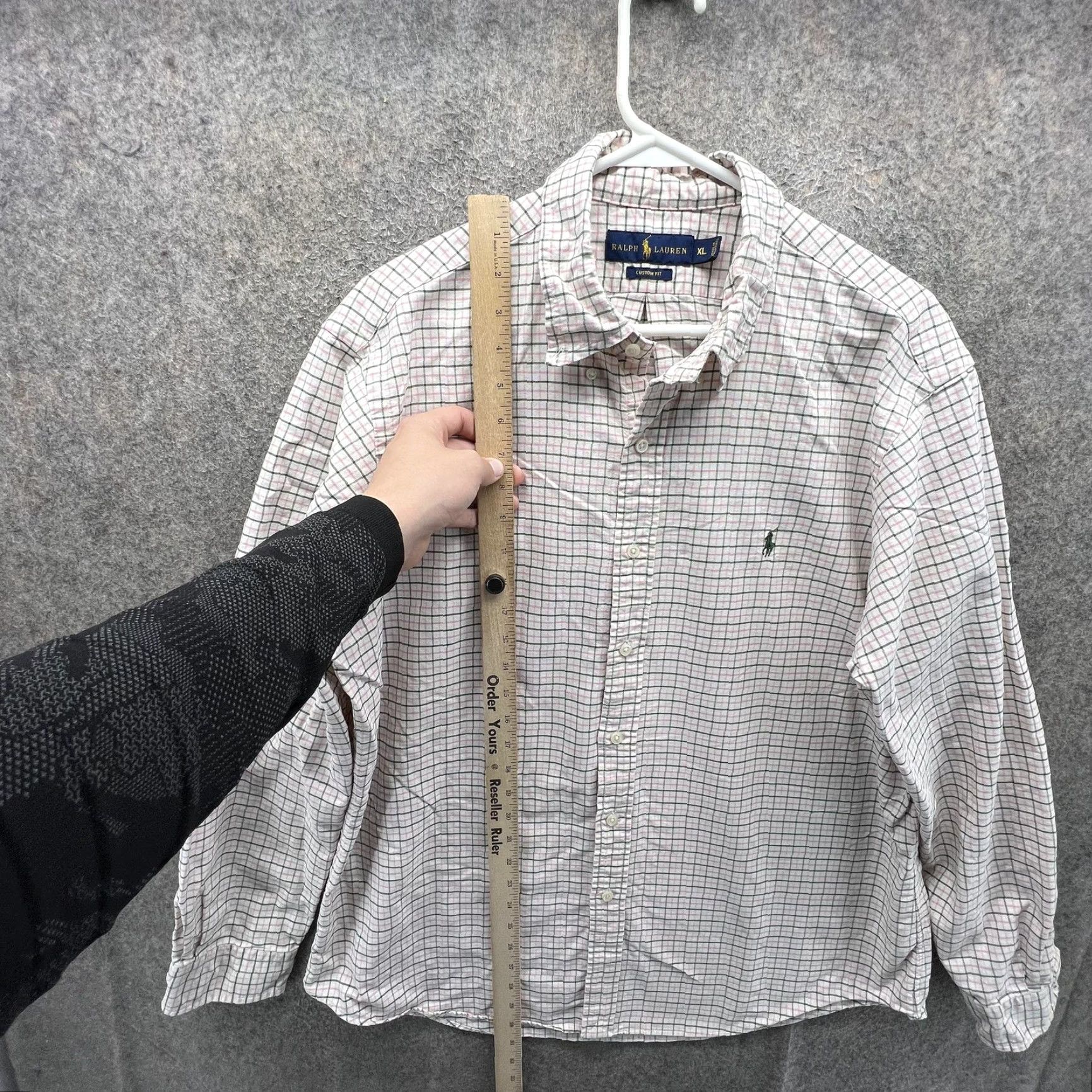 Ralph Lauren Ralph Lauren Shirt Mens XL White Check Long Sleeve Button Front Custom Fit Size US XL / EU 56 / 4 - 5 Thumbnail