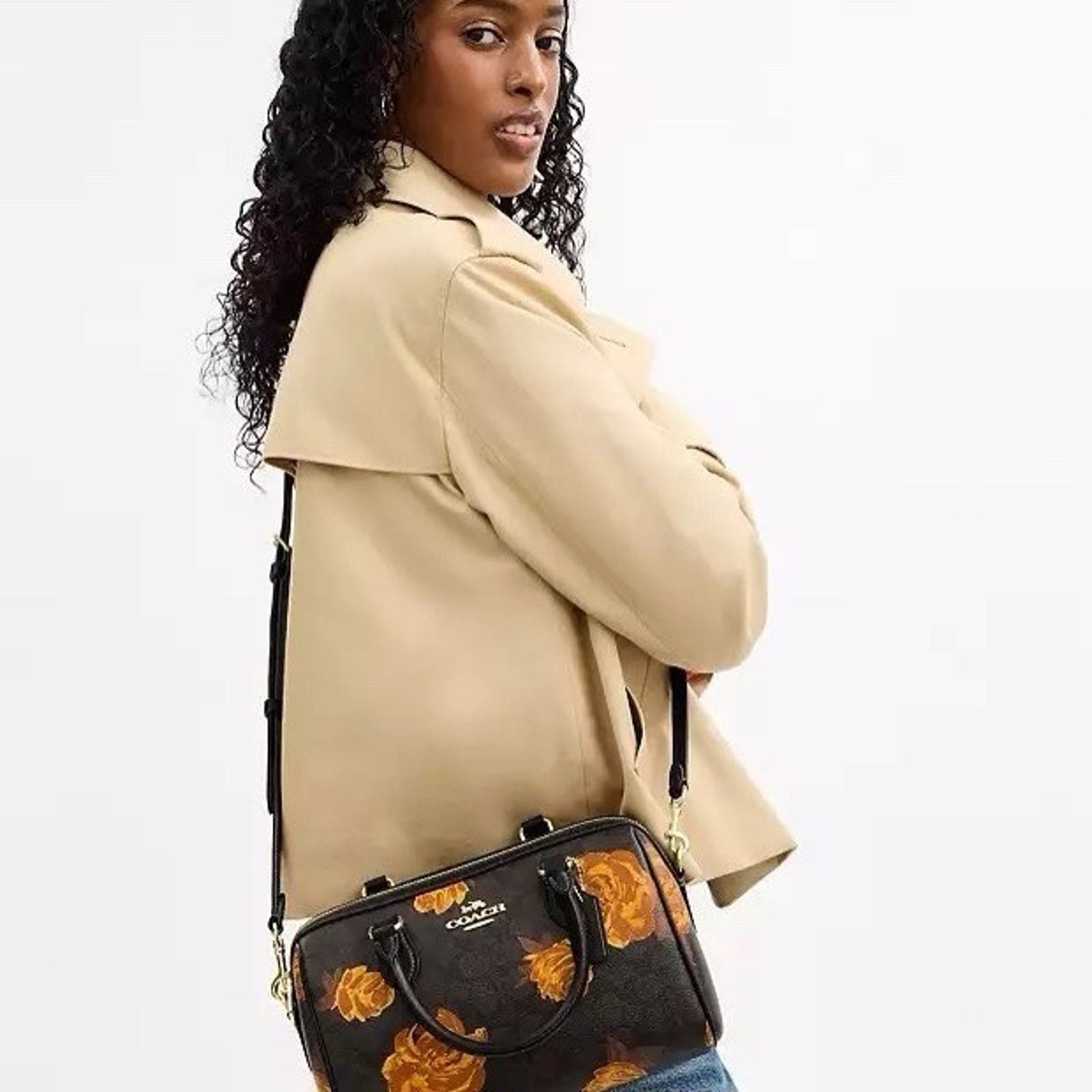 Coach NWT Coach CCE30 Rowan Satchel Bag Canvas &Leather Size ONE SIZE - 9 Thumbnail
