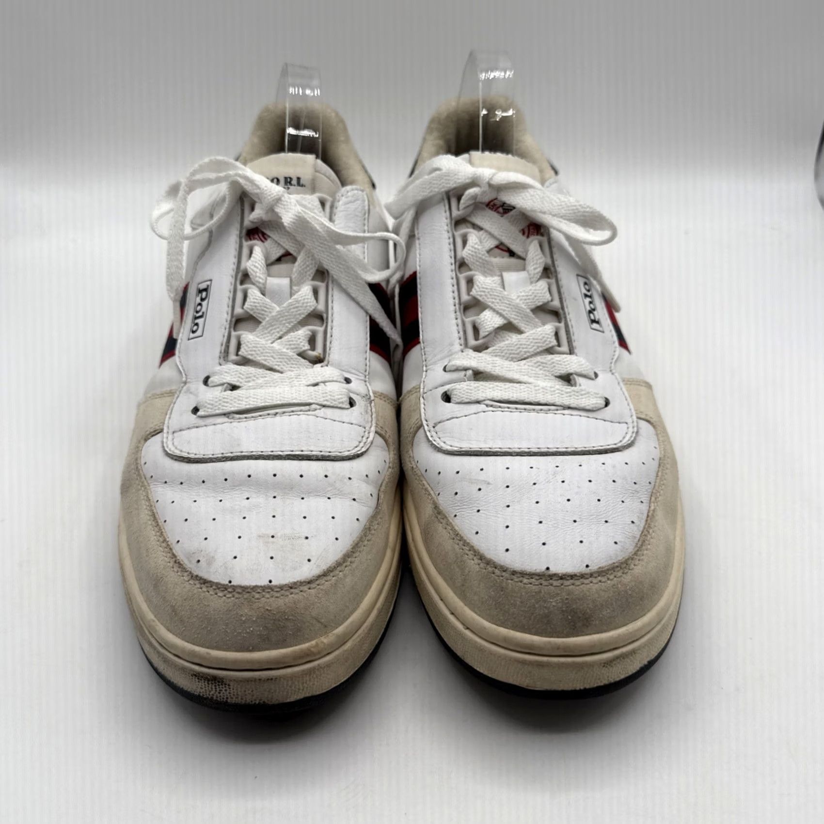 Polo Ralph Lauren Polo Ralph Lauren Court Low White Suede/Leather Sneakers Mens US 13 Leather Lining Insole Outsole 2023 Cushioned Tennis Sneaker Shoes Size US L / EU 52-54 / 3 - 2 Thumbnail