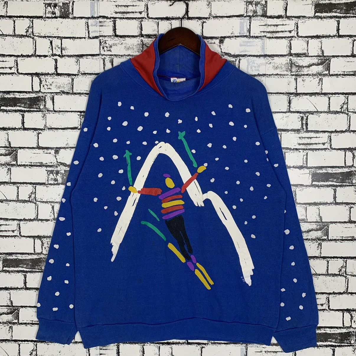 image of Vintage Ken Done Created Design Done Art Sweatshirt in Blue, Women's (Size Large)