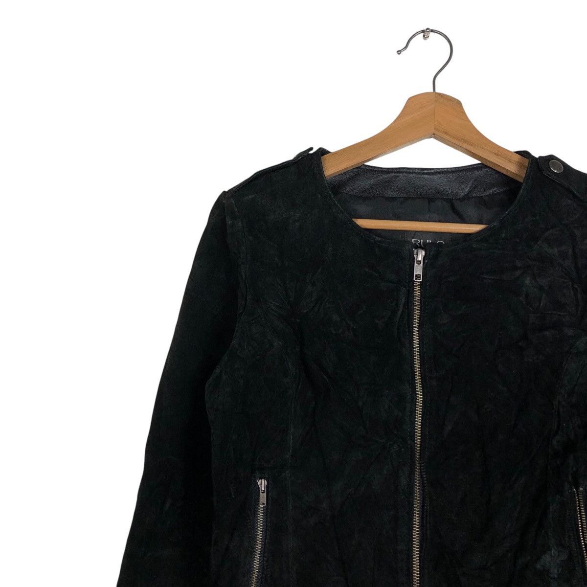 Japanese Brand 📌Vintage Cropped Leather Jacket Rule Issey Miyake Size US L / EU 52-54 / 3 - 8 Thumbnail