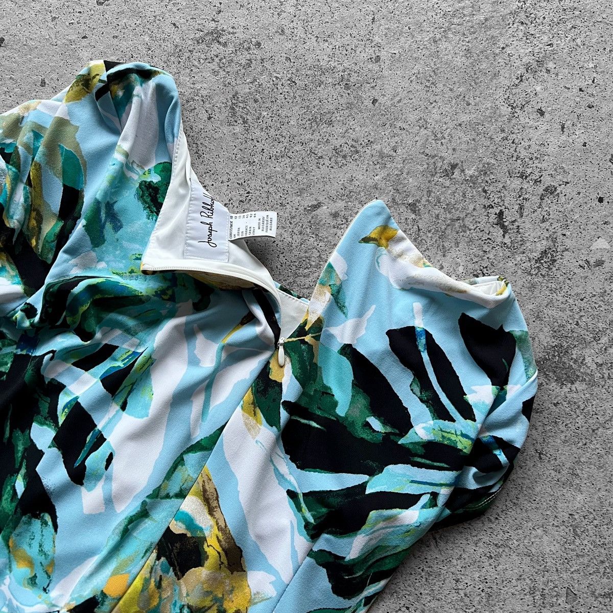 Designer × Joseph Ribkoff Joseph Ribkoff Womens Blue-Multi Tropical Print Dress Size M / US 6-8 / IT 42-44 - 12 Thumbnail