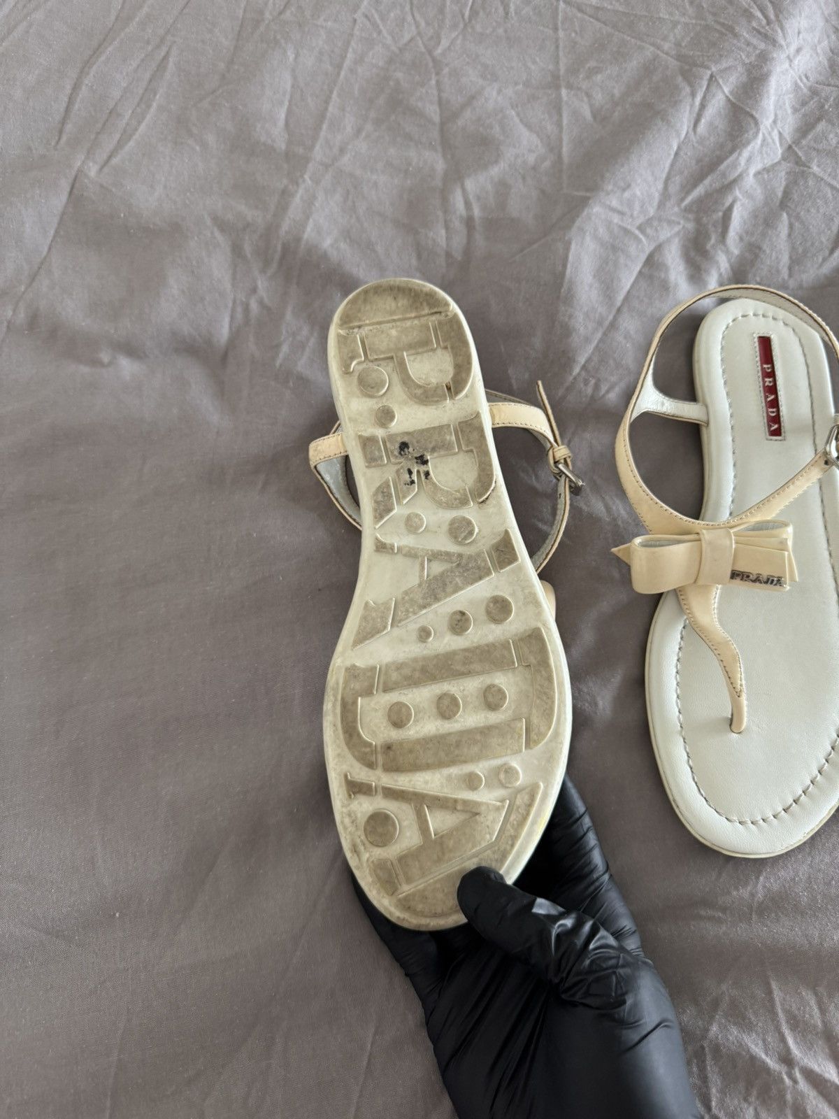 Prada Laxury Prada Patent Leather Sandals Womens Size US 8 / IT 38 - 15 Thumbnail
