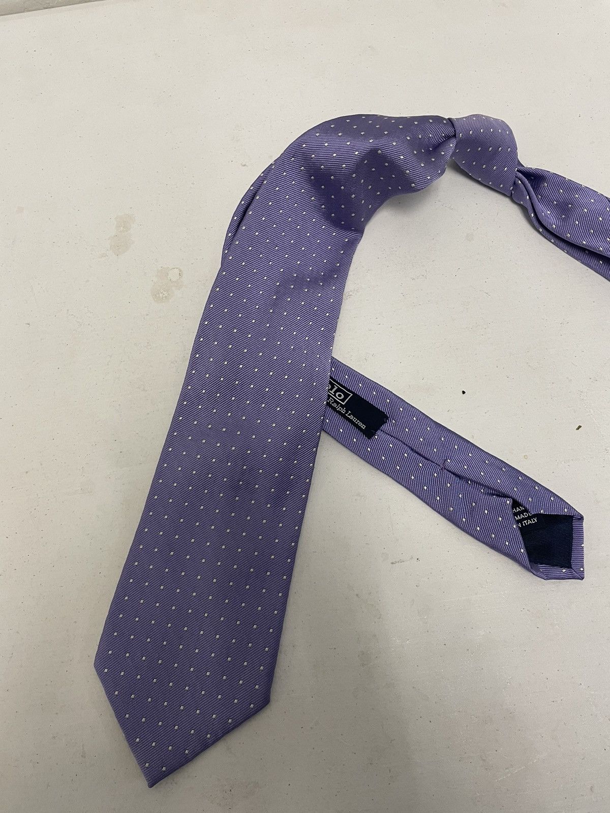 Polo Ralph Lauren Polka Dotted Woven Silk Tie Size ONE SIZE - 1 Thumbnail