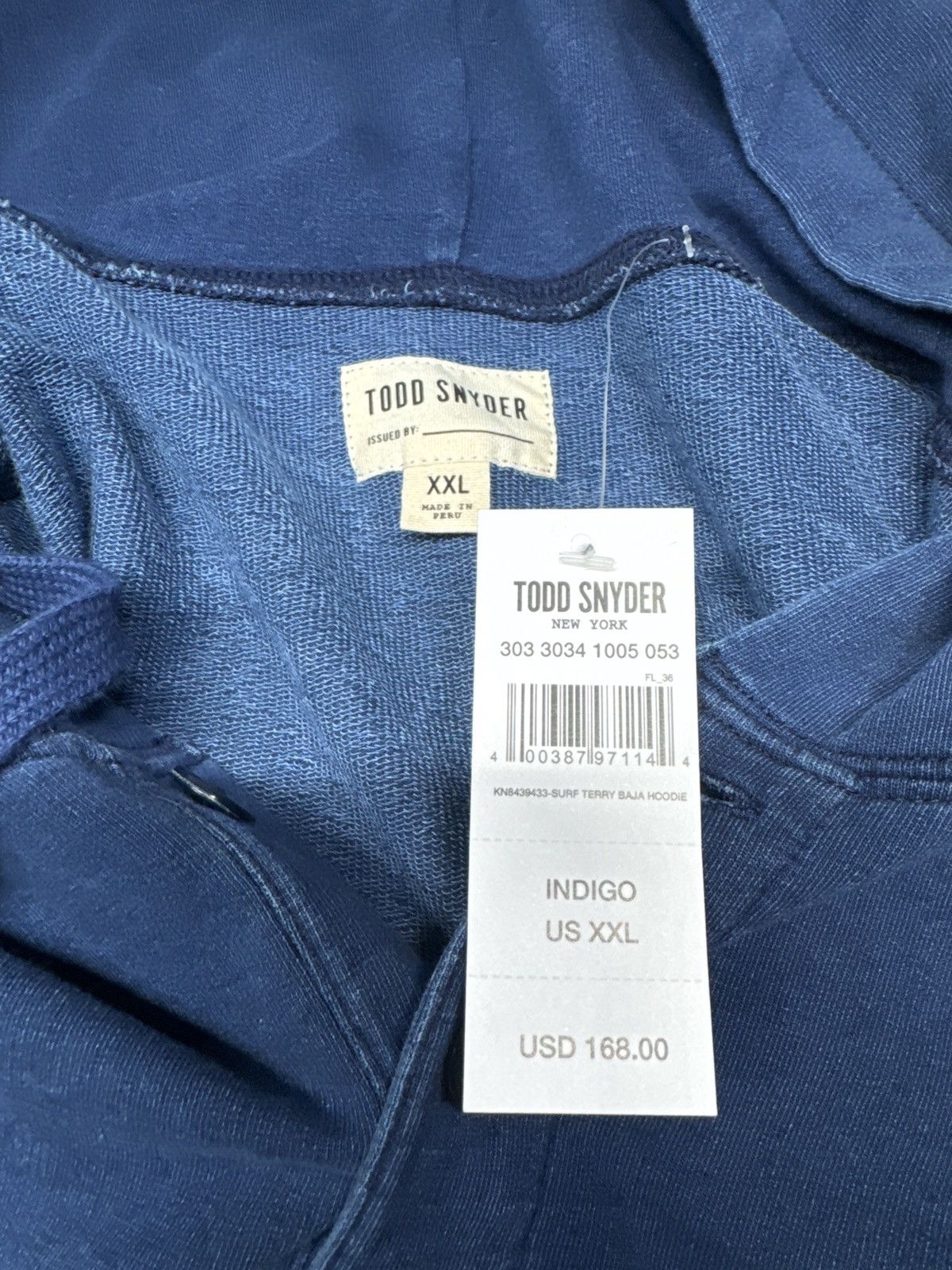 Todd Snyder Todd Snyder Indigo Hoody Sz XXL Size US XXL / EU 58 / 5 - 5 Thumbnail