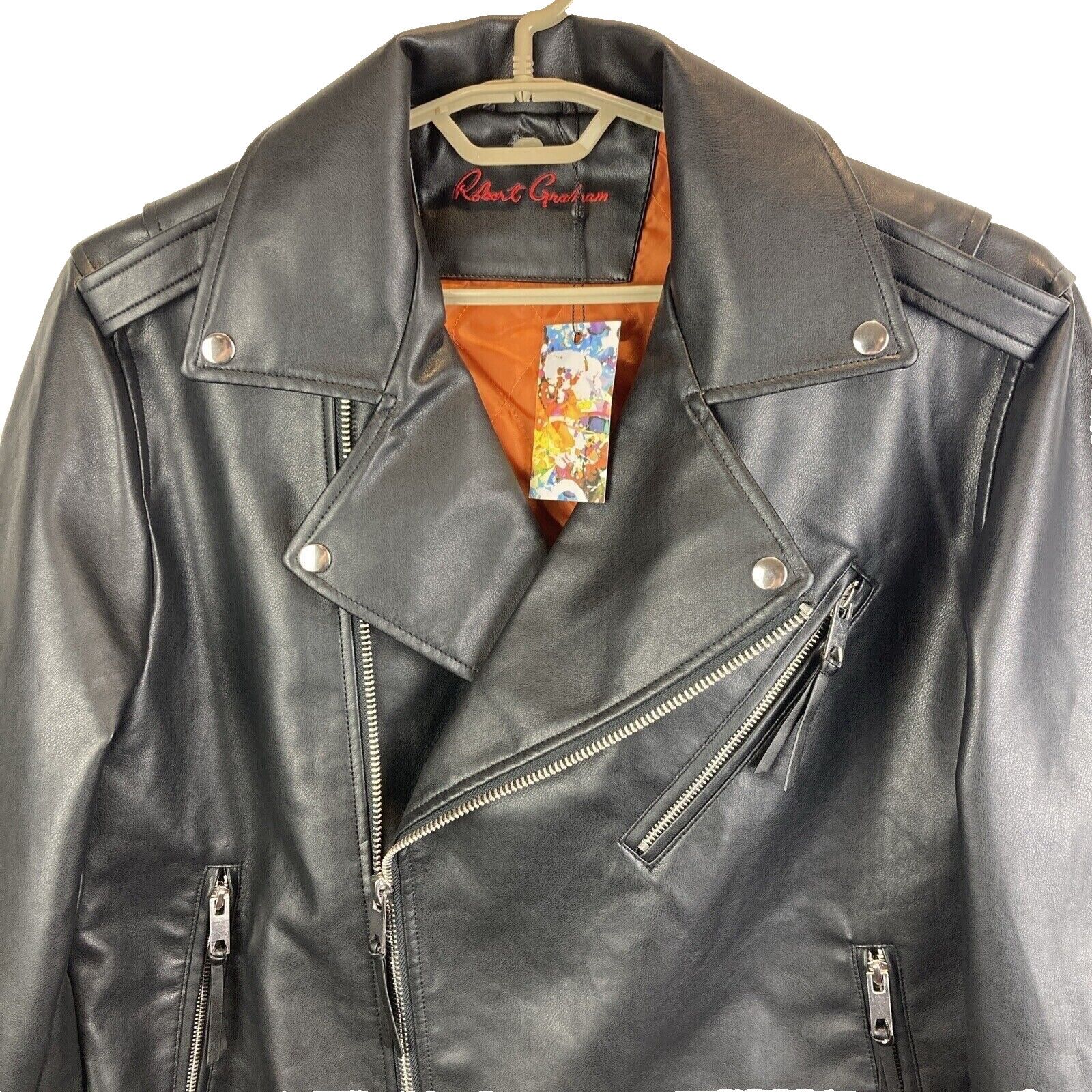 Robert Graham Robert Graham Racer Jacket Mens 2XL Biker Zip NWT MSRP $268 Size US XXL / EU 58 / 5 - 6 Thumbnail