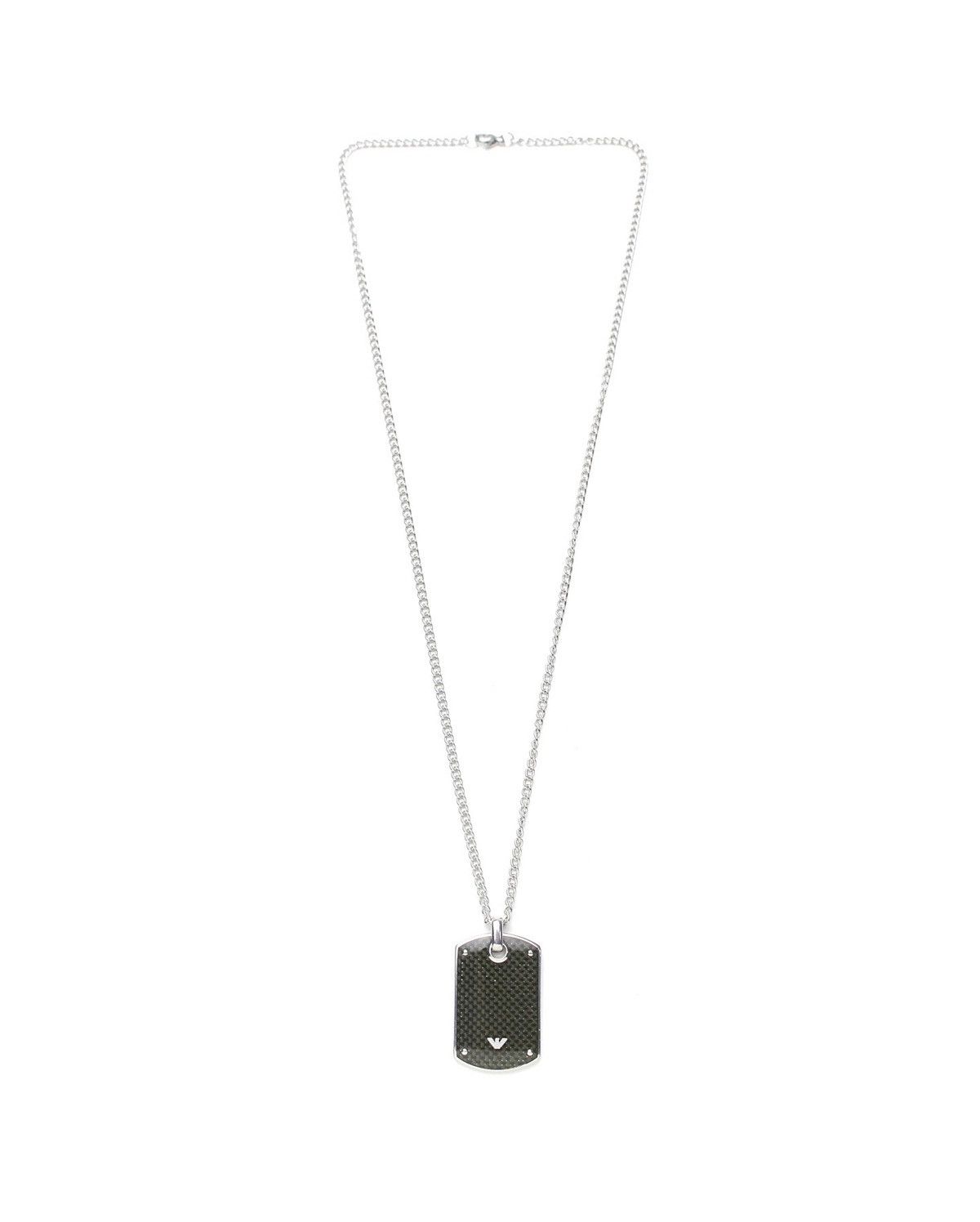 Armani EMPORIO ARMANI EAGLE MARK DOG TAG STEEL NECKLACE Size ONE SIZE - 2 Thumbnail