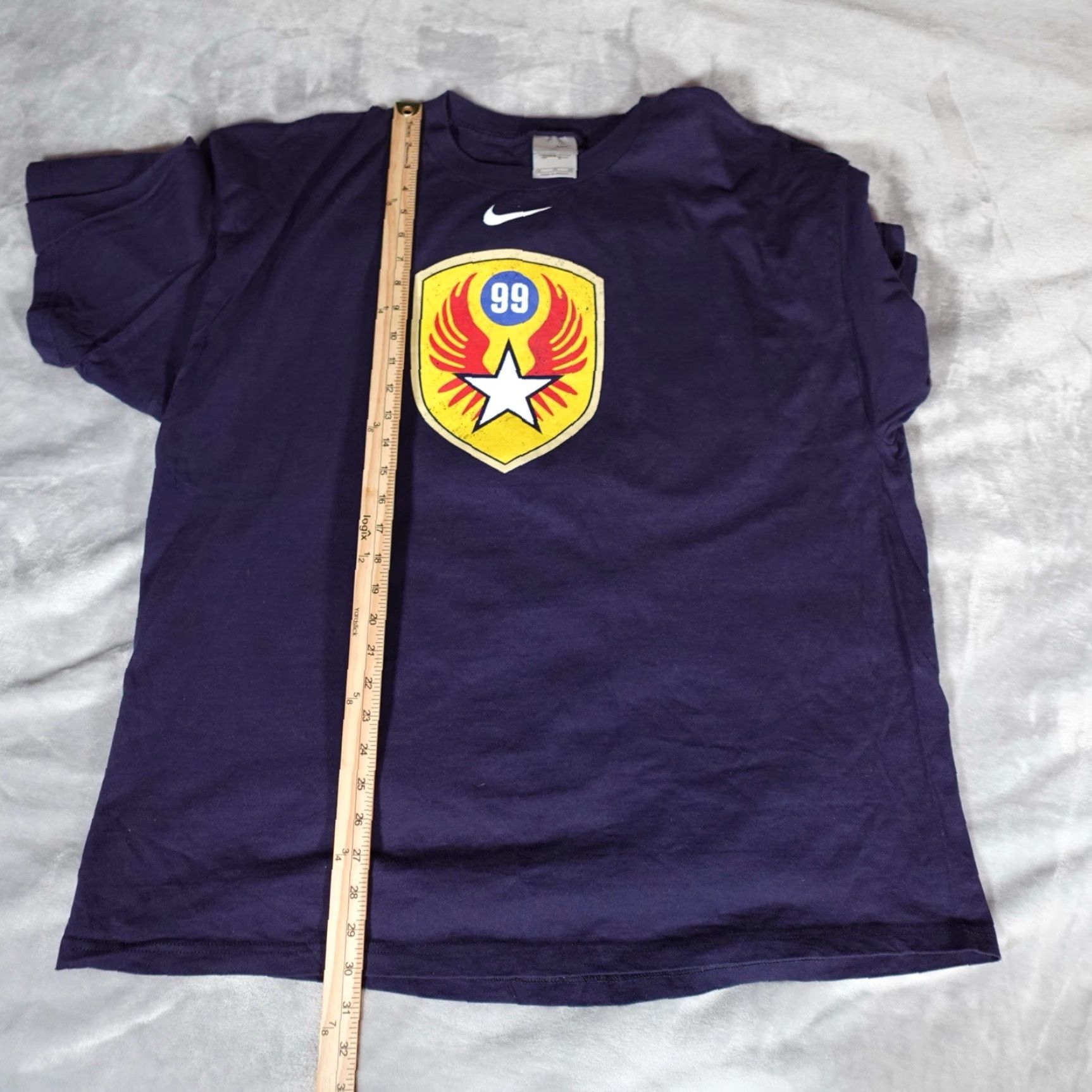 Nike VINTAGE Nike Military Graphic T-Shirt Mens XL Oversized Blue Y2K Size US XL / EU 56 / 4 - 7 Thumbnail