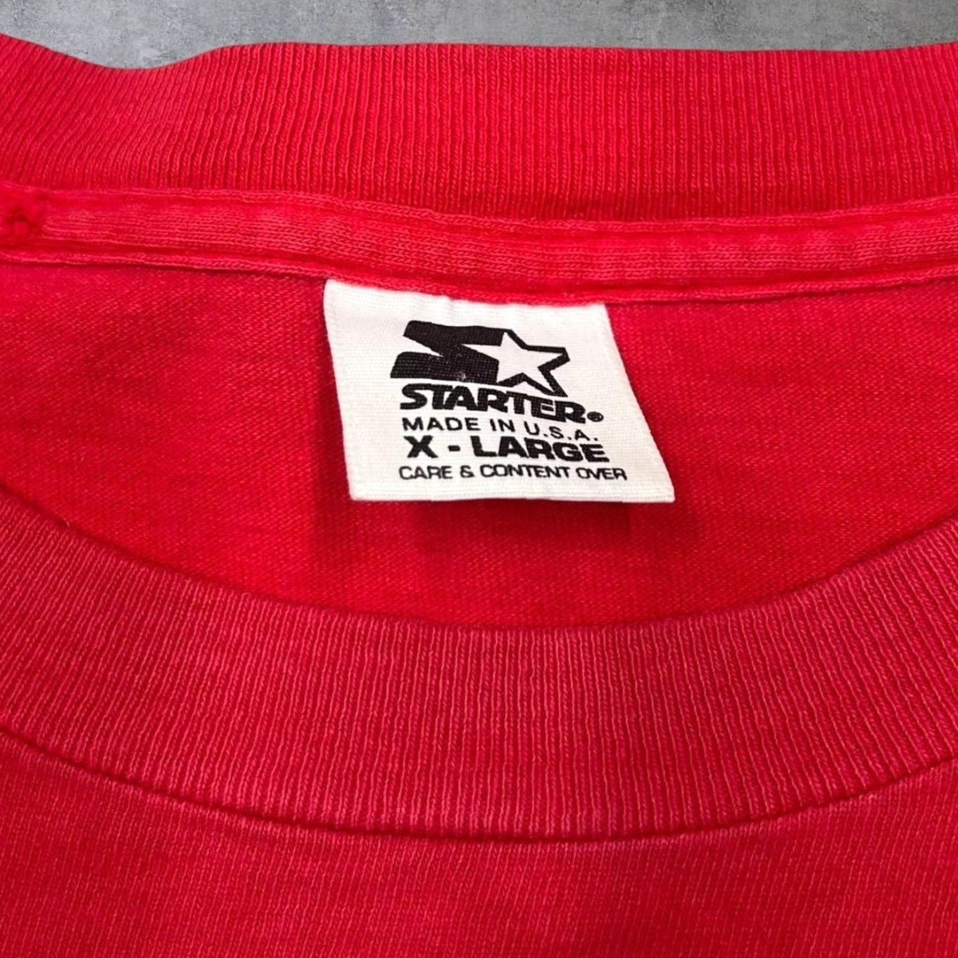 Starter VINTAGE Starter MLB Atlanta Braves T-Shirt Graphic Spellout Red XL Mens Size US XL / EU 56 / 4 - 4 Thumbnail