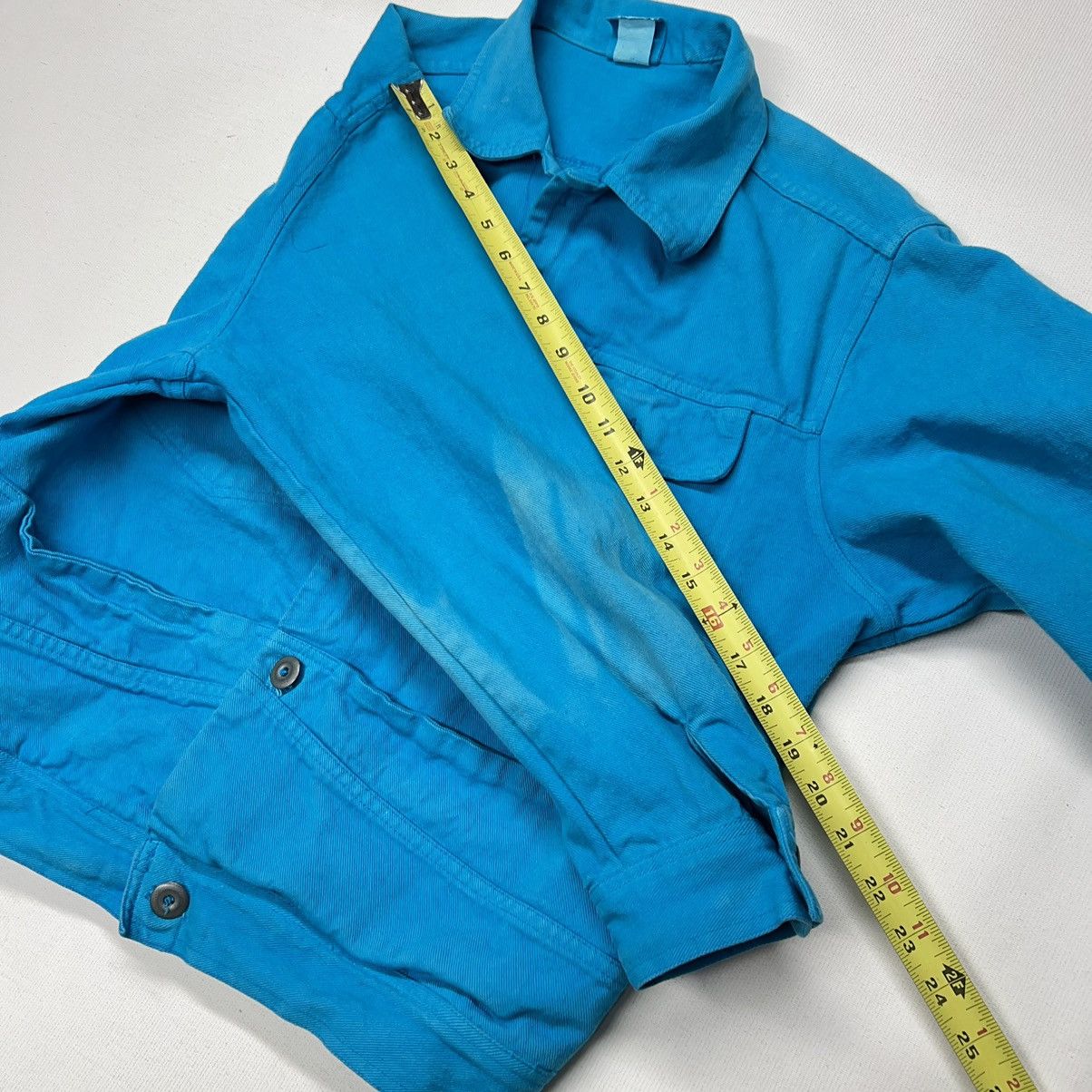 Vintage VTG Garron Jean Jacket Blue Denim Button Dyed Washed Y2K Size M / US 6-8 / IT 42-44 - 21 Thumbnail