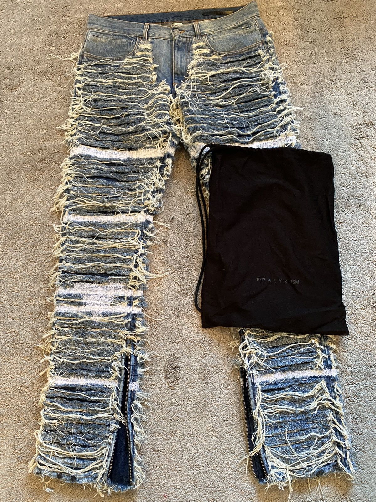 1017 ALYX 9SM 1017 ALYX 9SM Blackmeans Frayed Denim Size US 32 / EU 48 - 16 Thumbnail