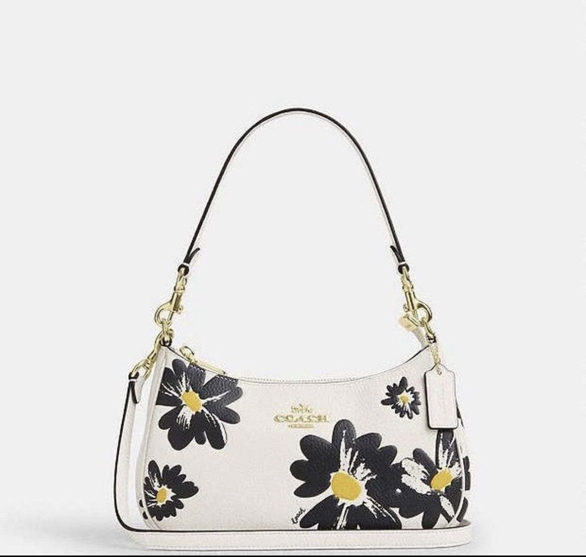 Coach Teri Shoulder Bag With Floral Print in White, Women's