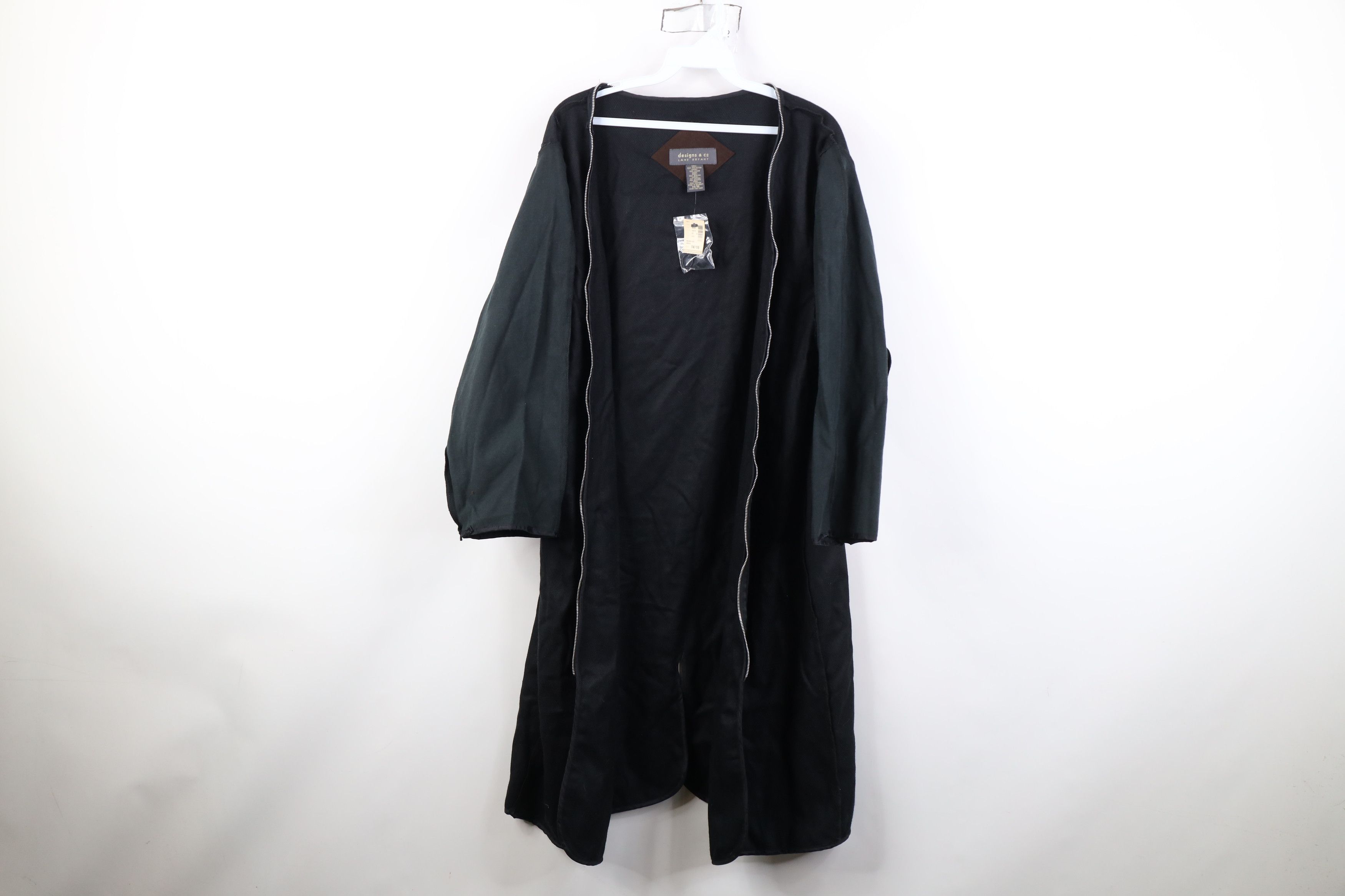 Vintage New Lane Bryant Zip Out Jacket Liner Lining Only Black Size XL / US 12-14 / IT 48-50 - 1 Thumbnail