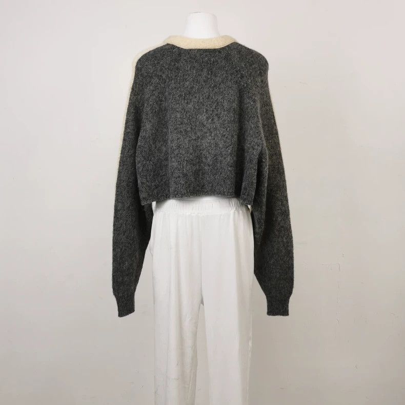 Loewe LOEWE Double color wool sweater, beige and gray Size S / US 4 / IT 40 - 2 Thumbnail