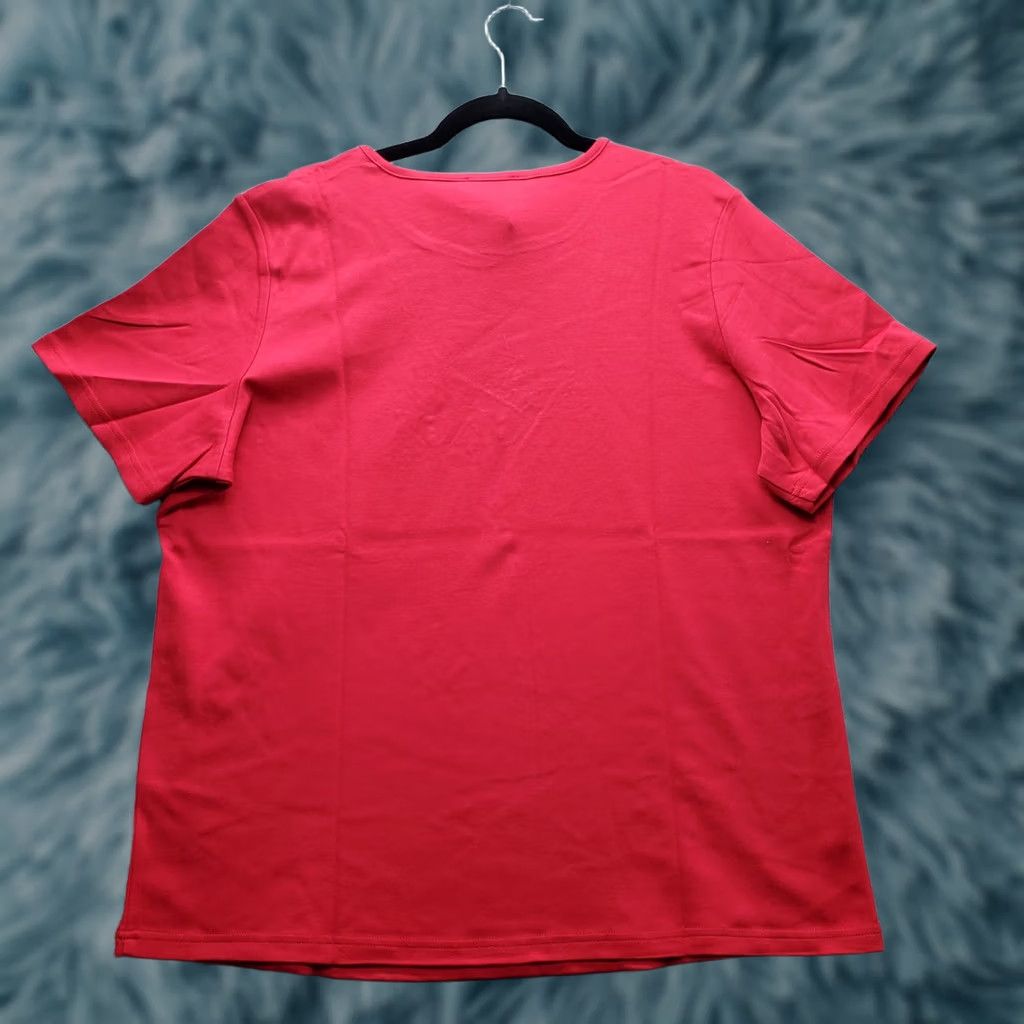 Quacker Factory Quacker Factory T-Shirt Womens XL Red Embroidered Christmas Snowman Pullover Size XL / US 12-14 / IT 48-50 - 1 Thumbnail