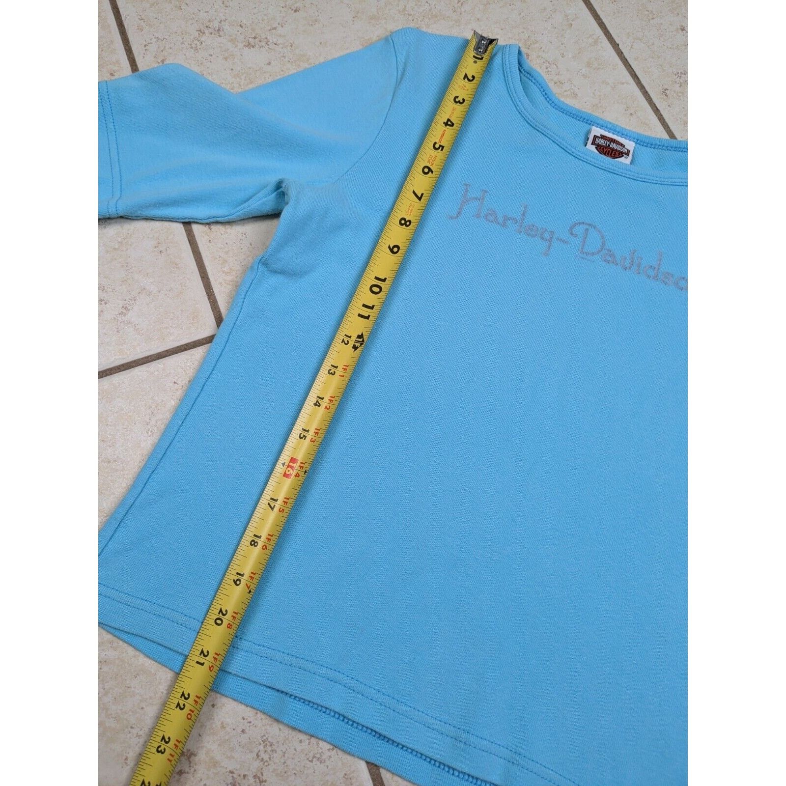 Harley Davidson Vtg Harley Davidson Shirt M Blue Y2K 3/4 Sleeve Sarasota FL Size M / US 6-8 / IT 42-44 - 5 Thumbnail