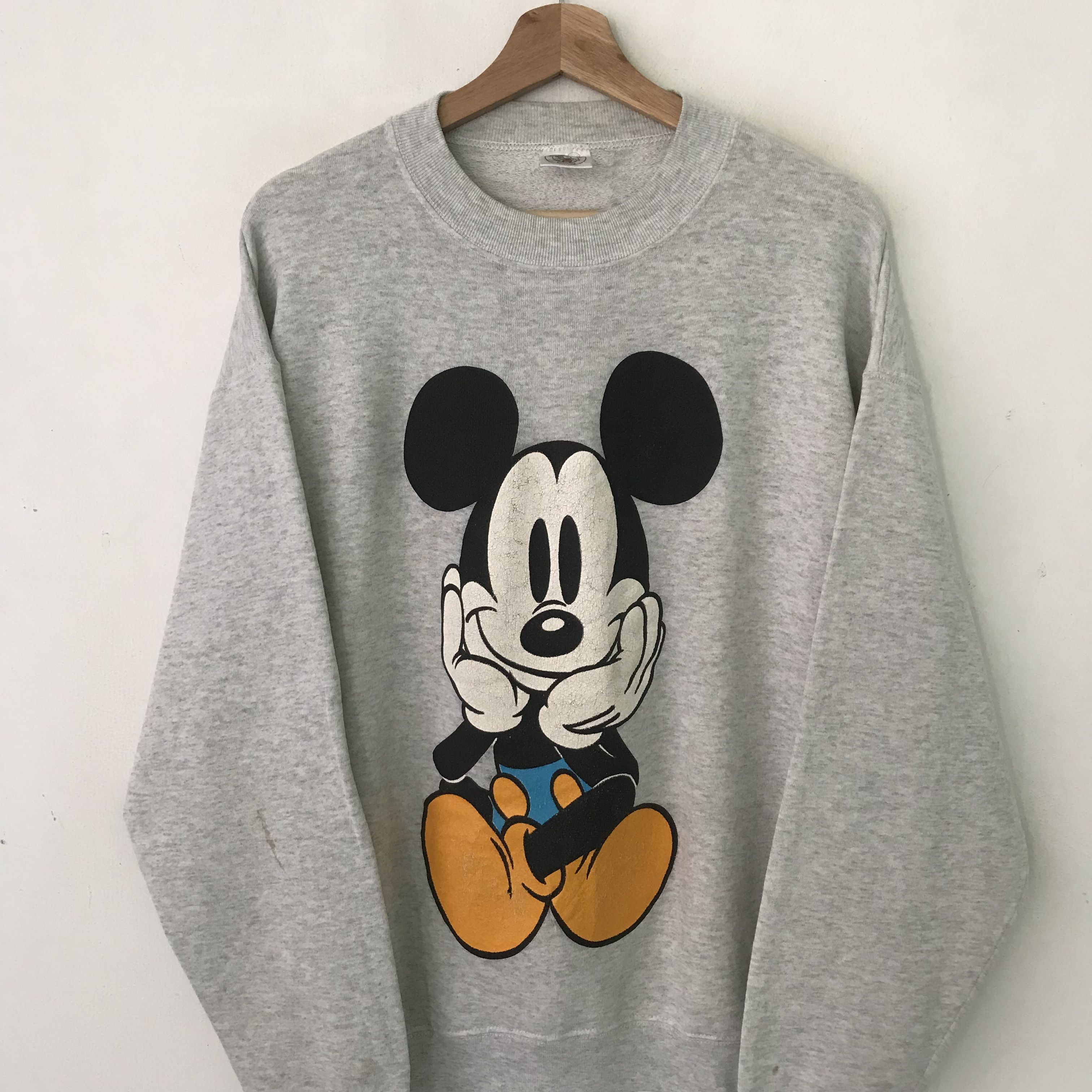 Mickey Mouse Vintage 90's Mickey Mouse Grey Sweatshirt - 442 Size US L / EU 52-54 / 3 - 5 Thumbnail