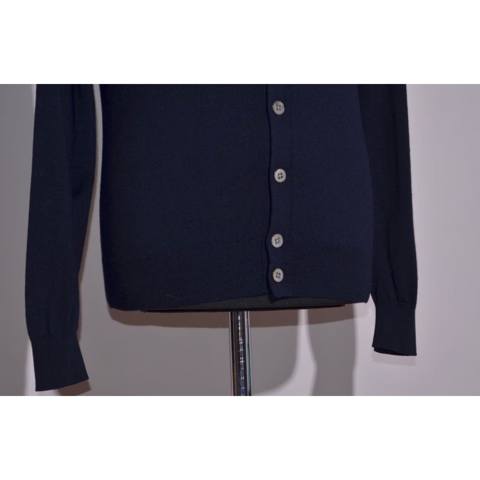 Suitsupply Suitsupply Merino Wool Cardigan Sweater Navy V-Neck Button Front Mens M Size US M / EU 48-50 / 2 - 3 Thumbnail