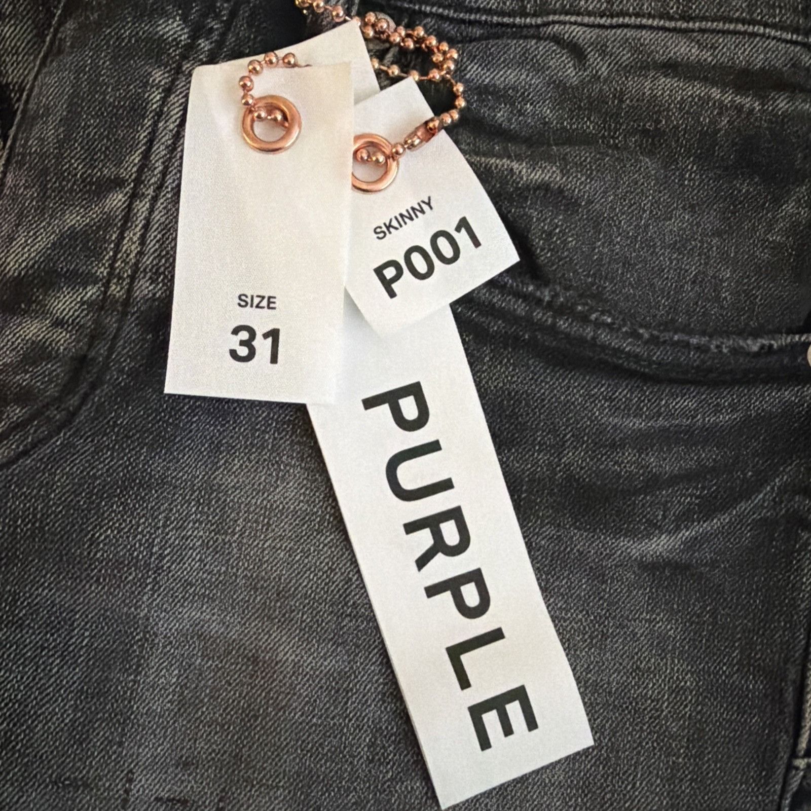 Purple Brand Purple Brand Jeans Men Slim Fit Black P001 Size 31/32 Size US 31 - 7 Thumbnail