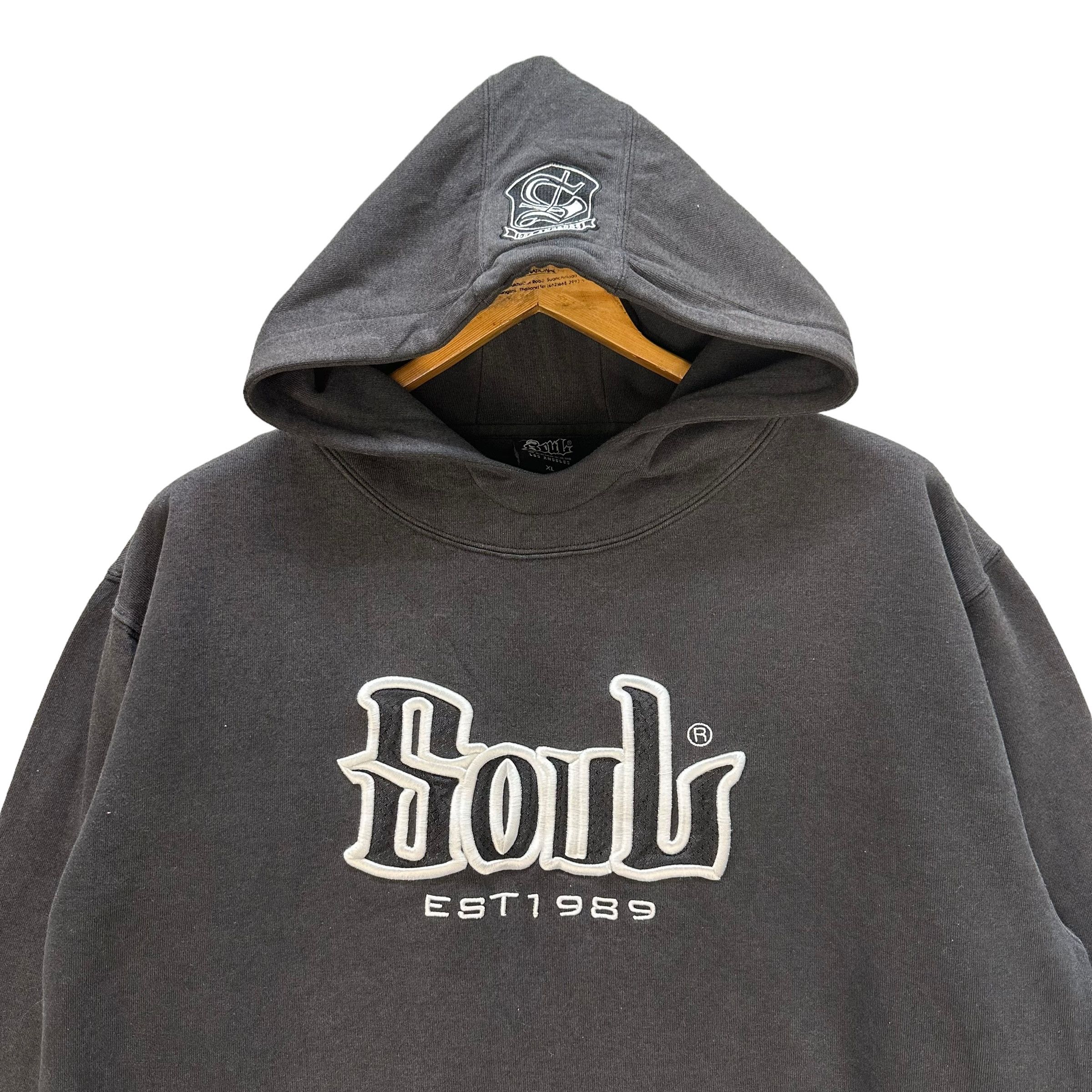 Japanese Brand SOUL LOS ANGELES BIG LOGO PULLOVER HOODIES #9059-53 Size US XL / EU 56 / 4 - 2 Thumbnail