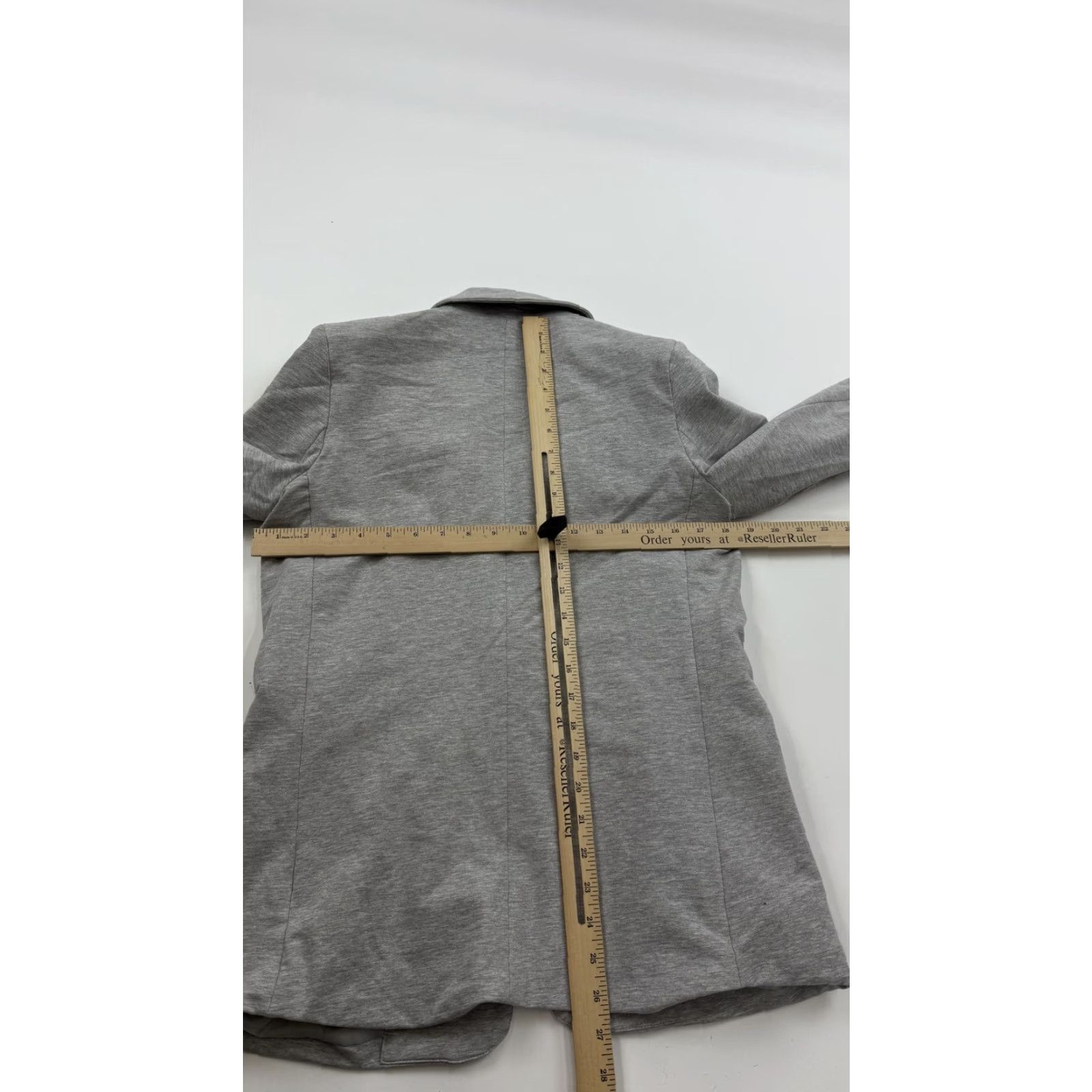 Vintage Ellison Blazer Womens Medium Gray Barefoot Collage Soft Knit Jacket Work Office Size M / US 6-8 / IT 42-44 - 7 Thumbnail