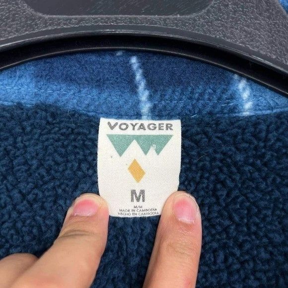 Voyage Voyager Shacket Men Blue Flannel Plaid Fleece Lined M Size US M / EU 48-50 / 2 - 5 Thumbnail