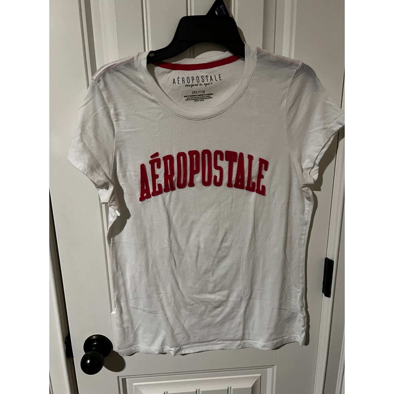 Aeropostale Aeropostale Appliqué aero embroidered Graphic Tee white XXL Size XXL / US 16-18 / IT 52-54 - 2 Thumbnail