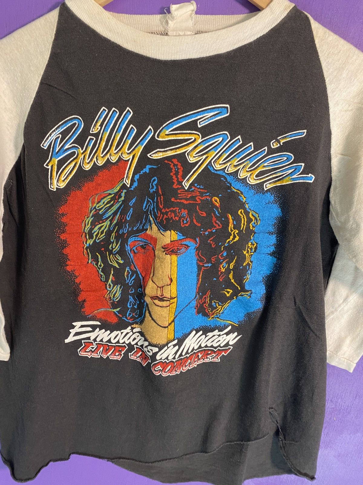 Band Tees Vintage 80s Billy Squier emotion in motions raglan Size US M / EU 48-50 / 2 - 3 Thumbnail