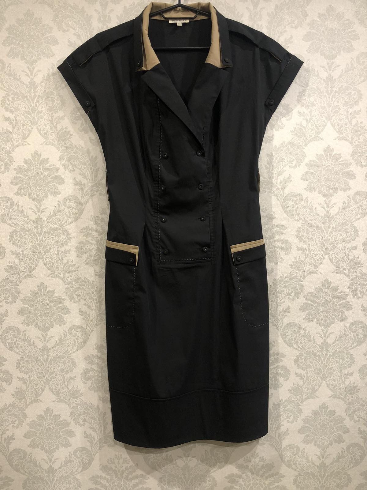 PAULE KA Black & White Tweed Knee Length Dress | Grailed