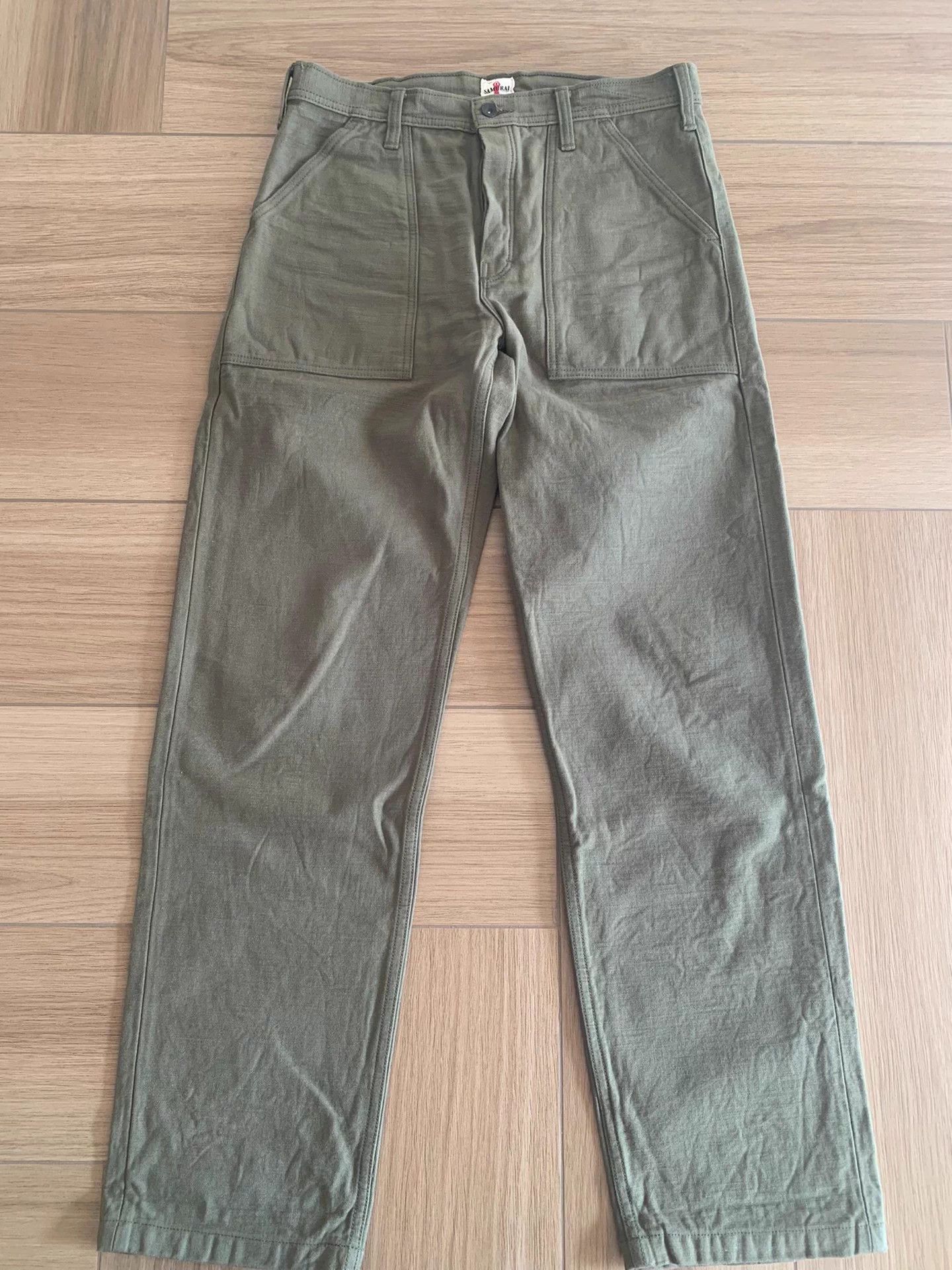 Samurai Jeans Samurai Jeans heavy olive green straight pants Size US 35 - 1 Thumbnail