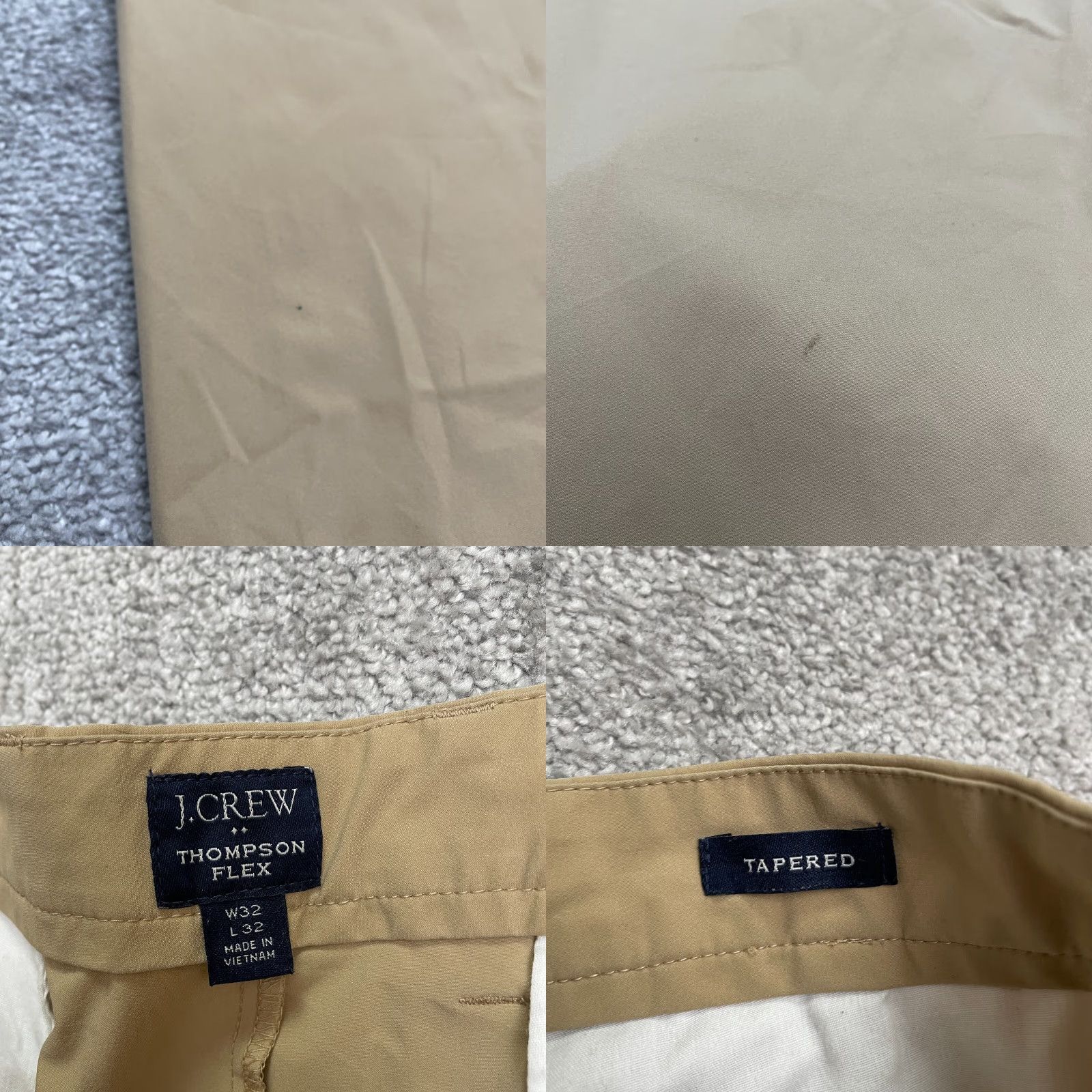 J.Crew J.Crew Thompson Flex Tapered Leg Pants Mens 32x32 Khaki Brown Flat Front Classic Size US 32 / EU 48 - 8 Thumbnail