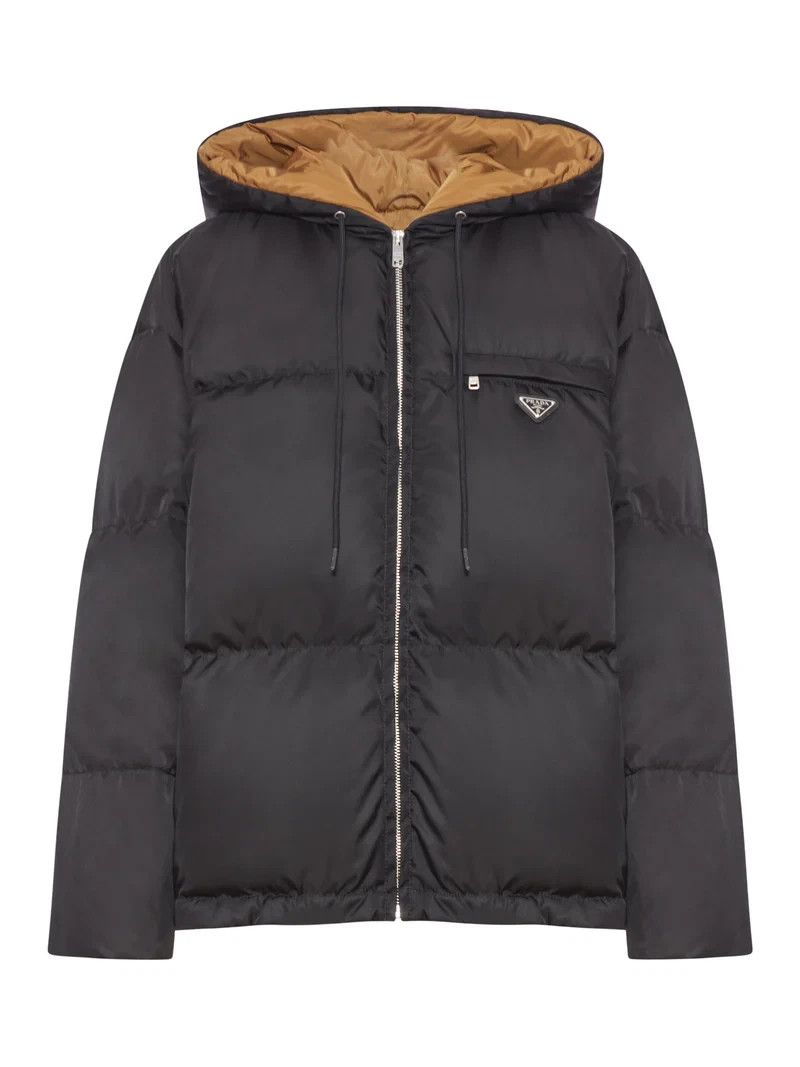 Prada PRADA 3050 Black Re-Nylon Hooded Down Jkt NWT Size ONE SIZE - 1 Thumbnail