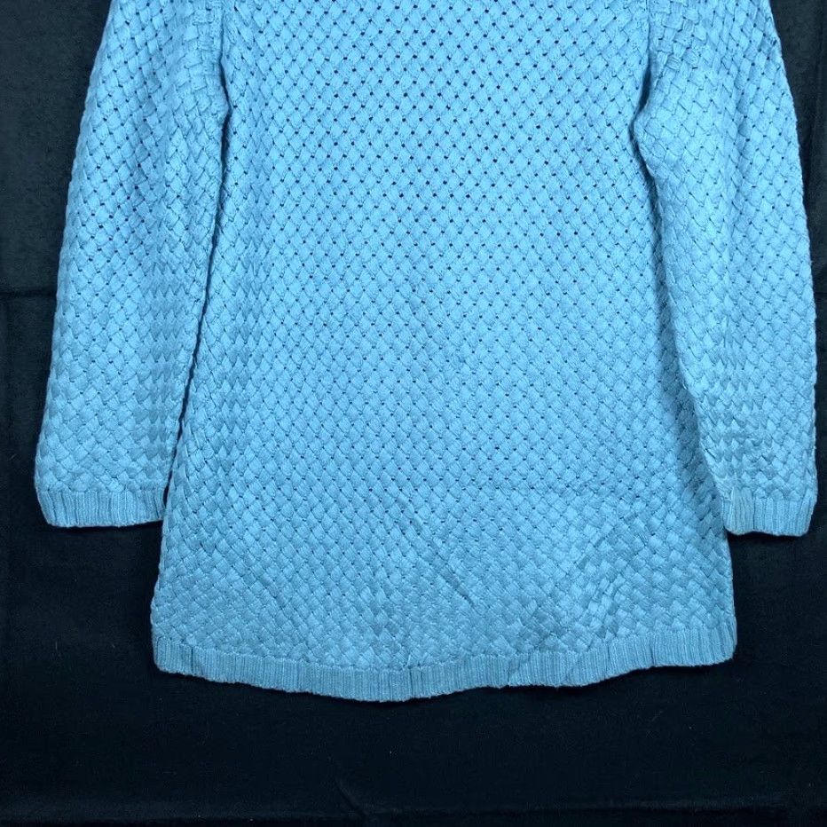 Vintage Talbots Womens Sweater Blue Boat Neck Chunky Knit Woven Long Sleeve XL Size XL / US 12-14 / IT 48-50 - 3 Thumbnail